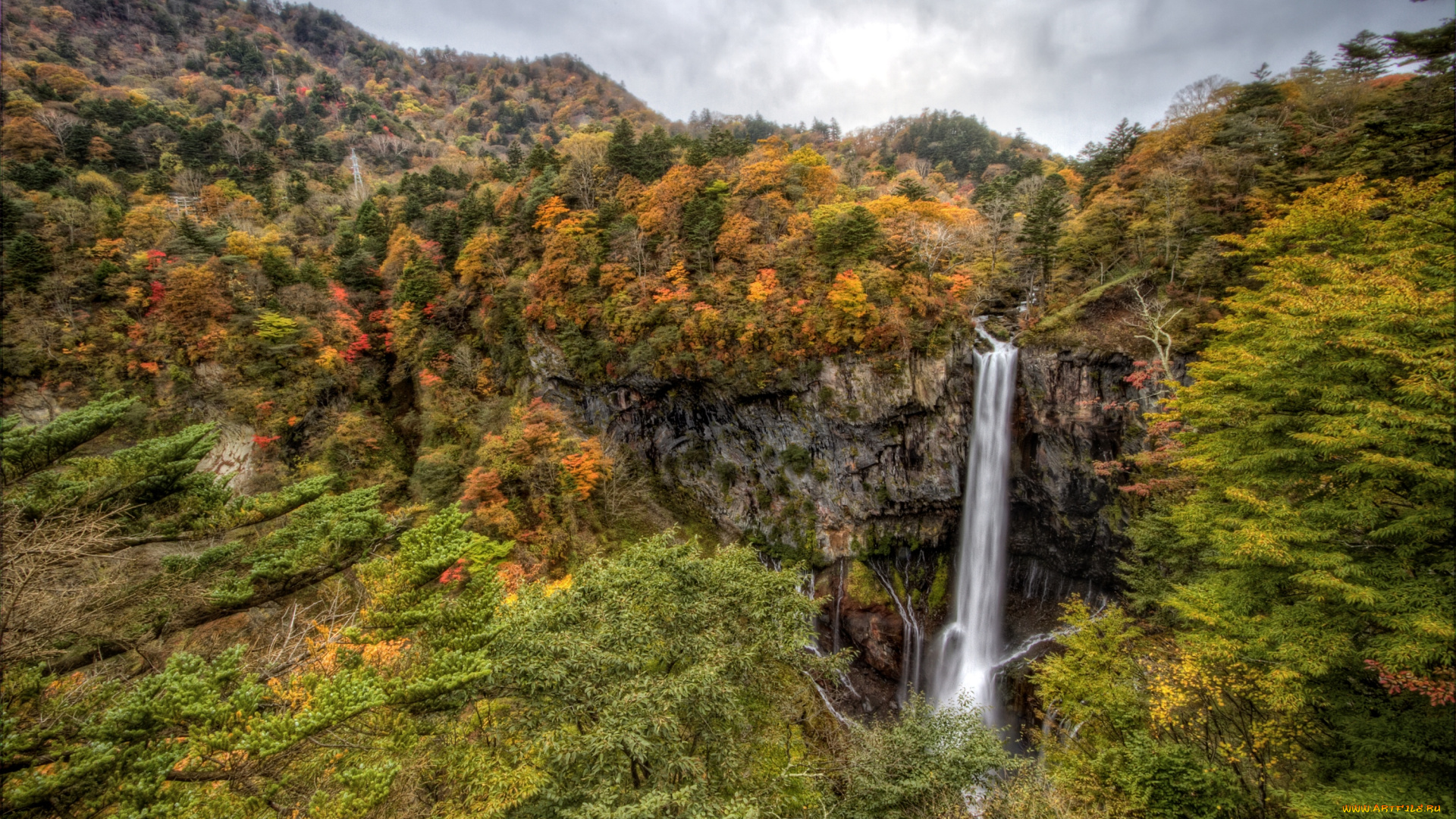 природа, водопады, лес, вода