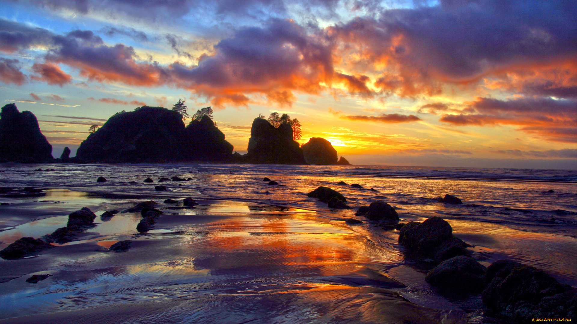 природа, восходы, закаты, побережье, море, закат, скалы