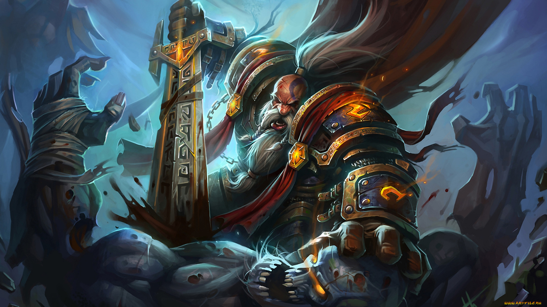 world, of, warcraft, cataclysm, видео, игры, паладин, фан-арт, меч, нежить