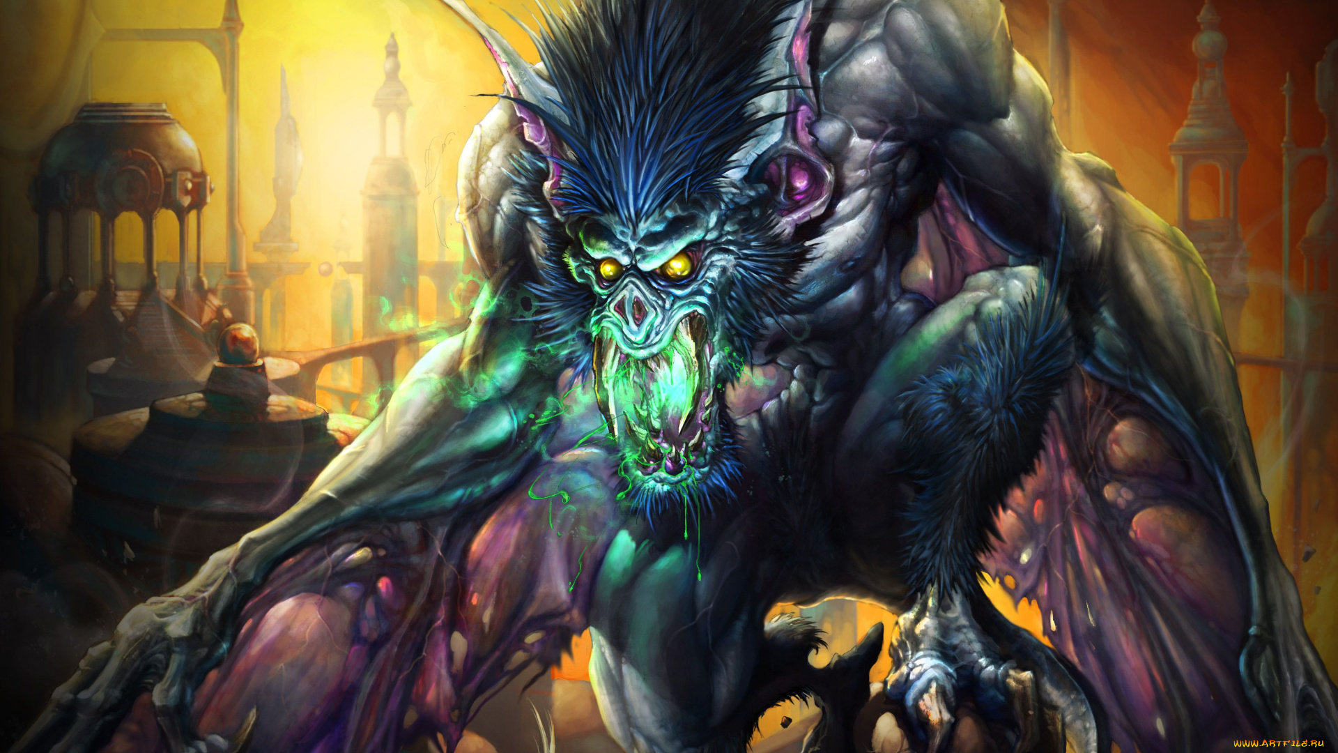 world, of, warcraft, trading, card, game, видео, игры, richie, marella, арт, gargoyle