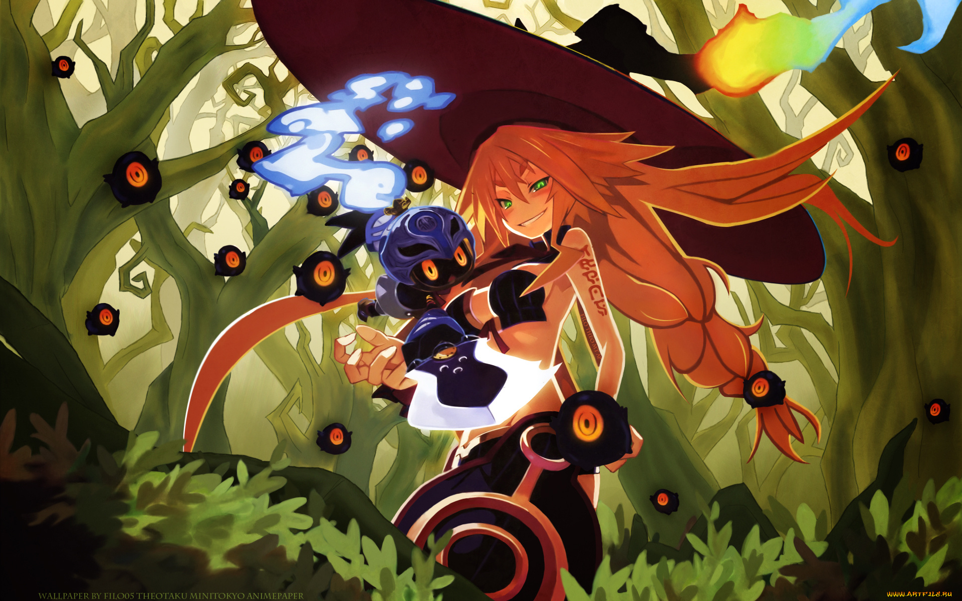 аниме, halloween, magic, девочка