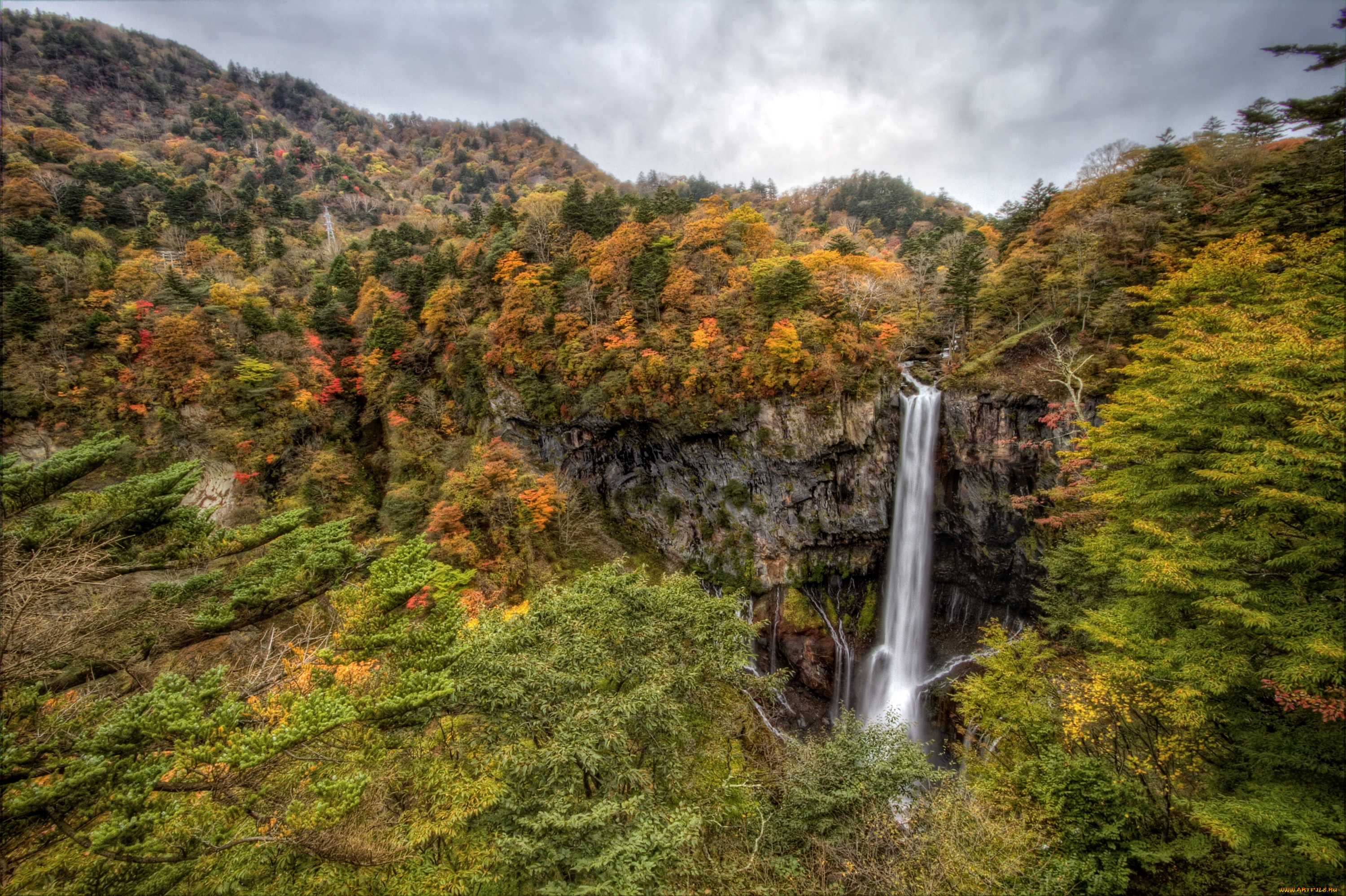 природа, водопады, лес, вода