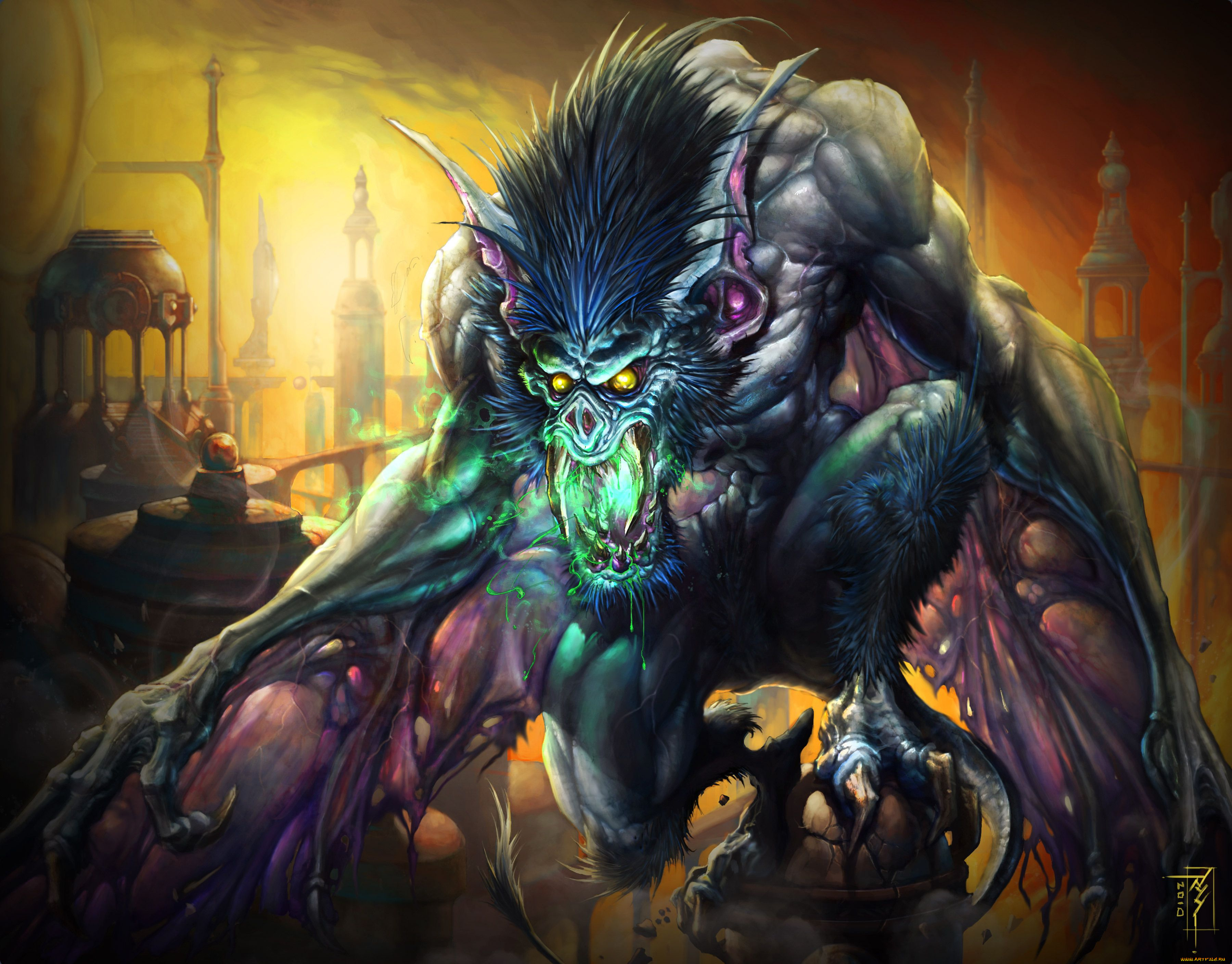 world, of, warcraft, trading, card, game, видео, игры, richie, marella, арт, gargoyle