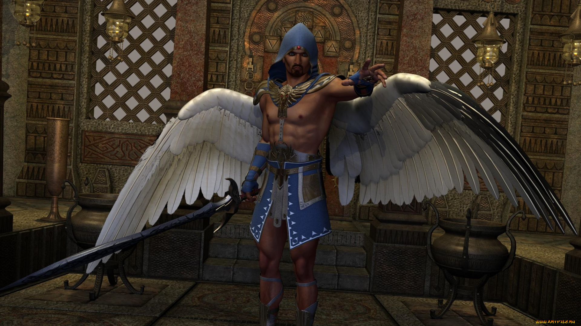 3д, графика, ангел, , angel, ангел, меч