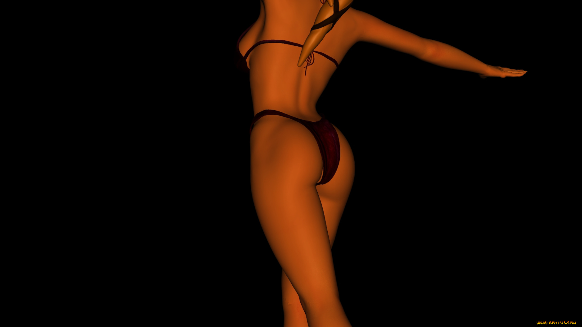 3д, графика, существа, , creatures, купальник, фон, взгляд