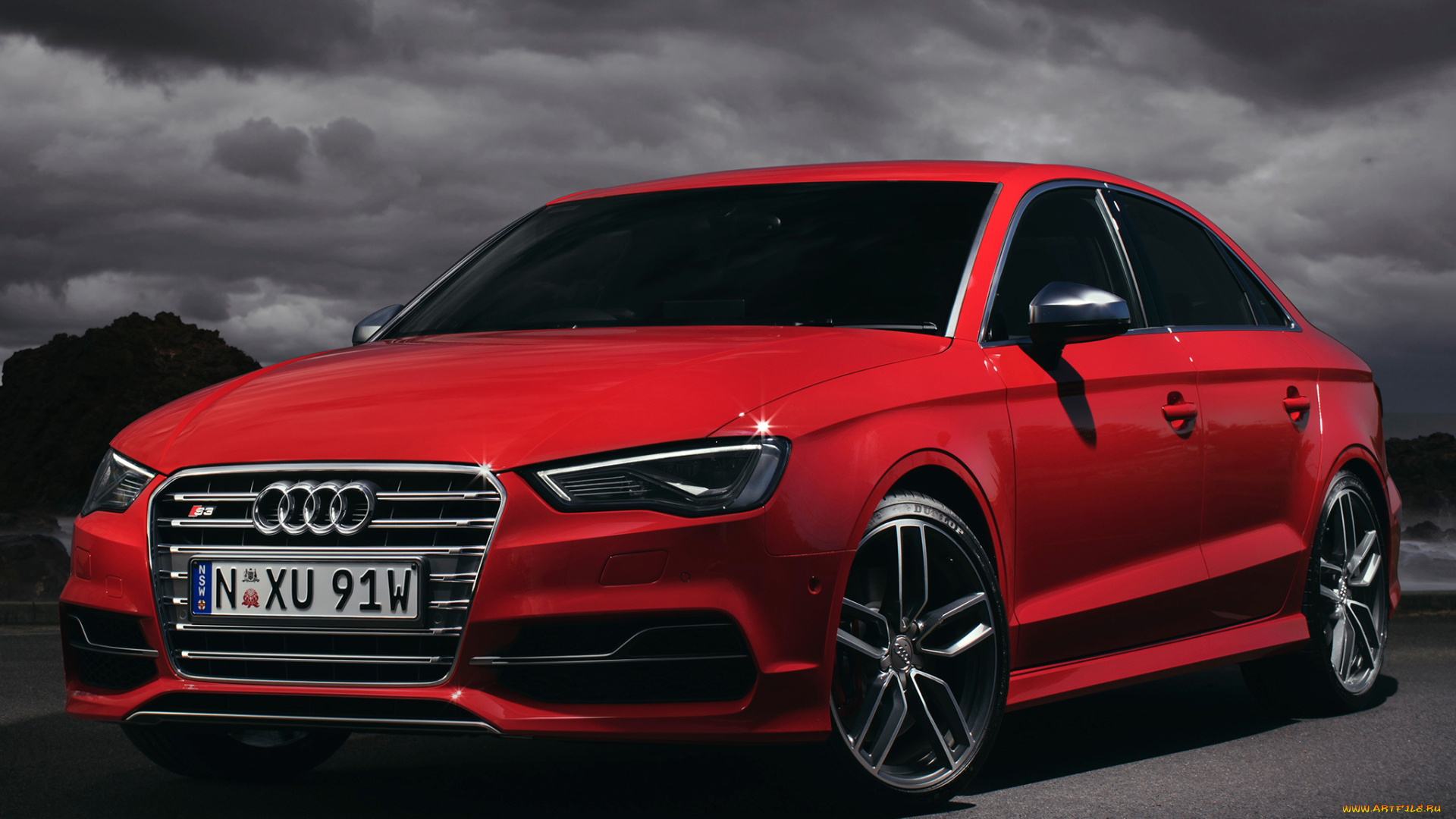 автомобили, audi, красный, 8v, au-spec, 2014г, sedan, s3