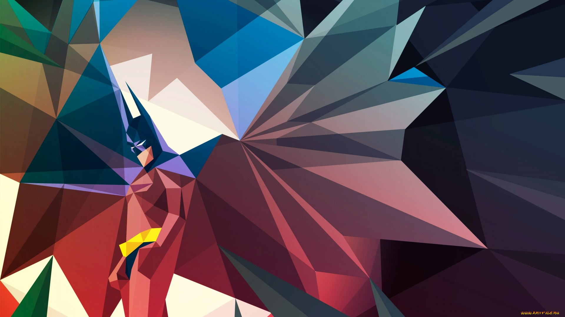 рисованные, абстракция, супермен