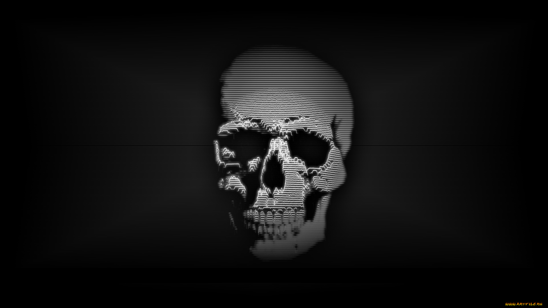 рисованные, минимализм, череп