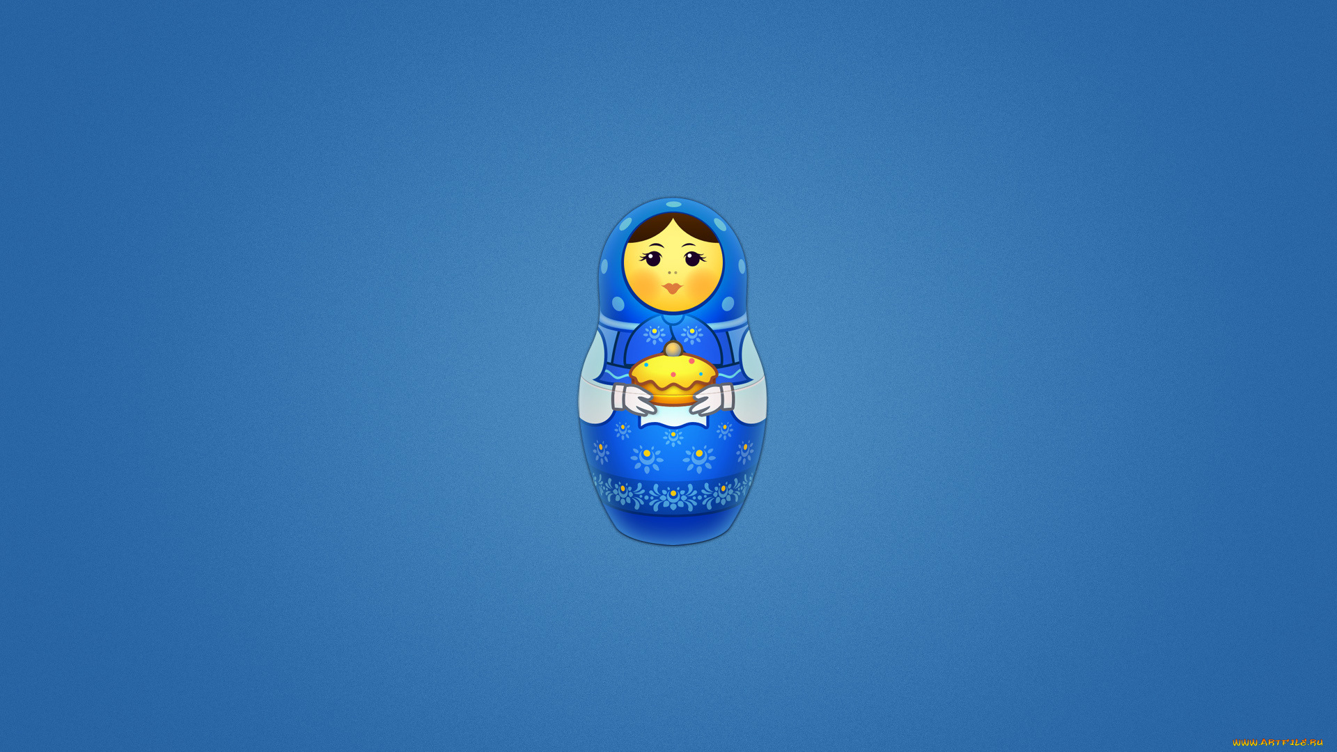 рисованные, минимализм, матрешка