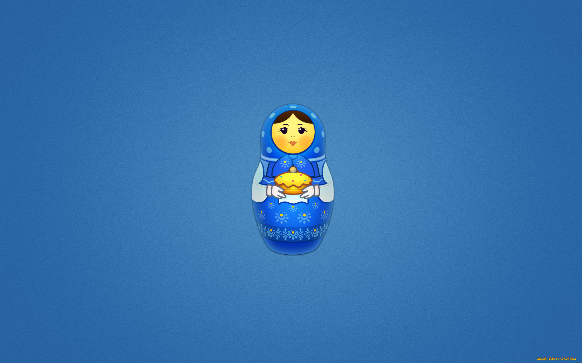 рисованные, минимализм, матрешка