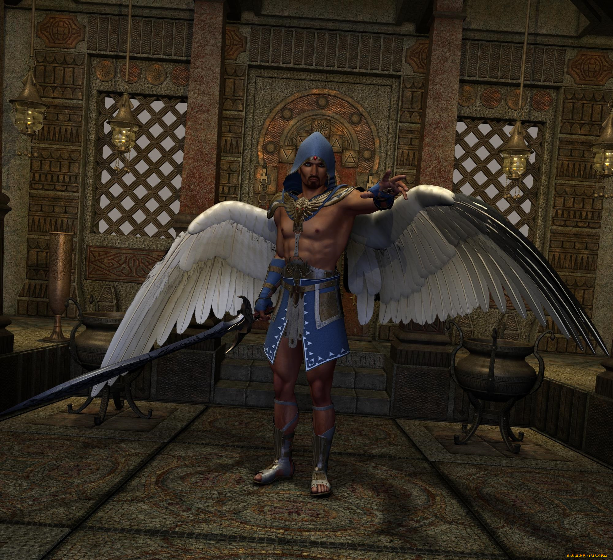 3д, графика, ангел, , angel, ангел, меч