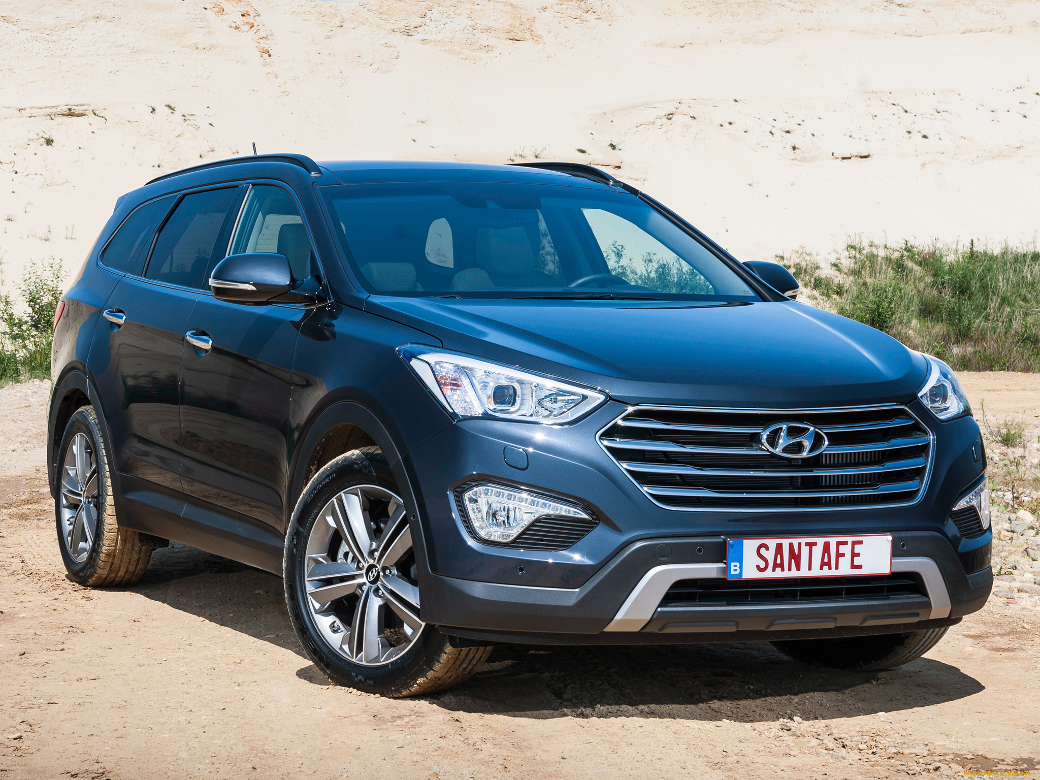 автомобили, hyundai, синий, 2013, г, dm, grand, santa, fe