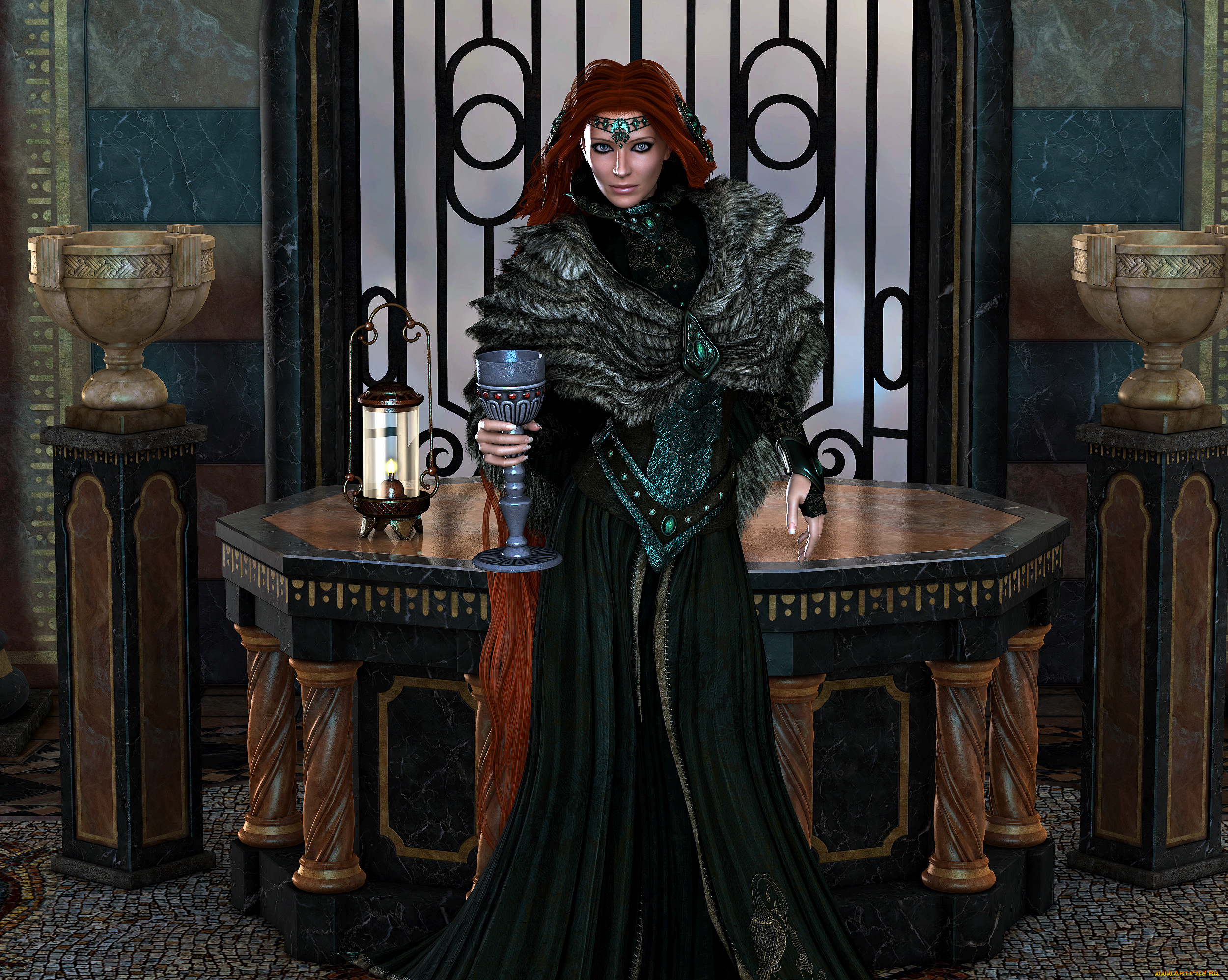 3д, графика, люди, , people, бокал, княжна, стол