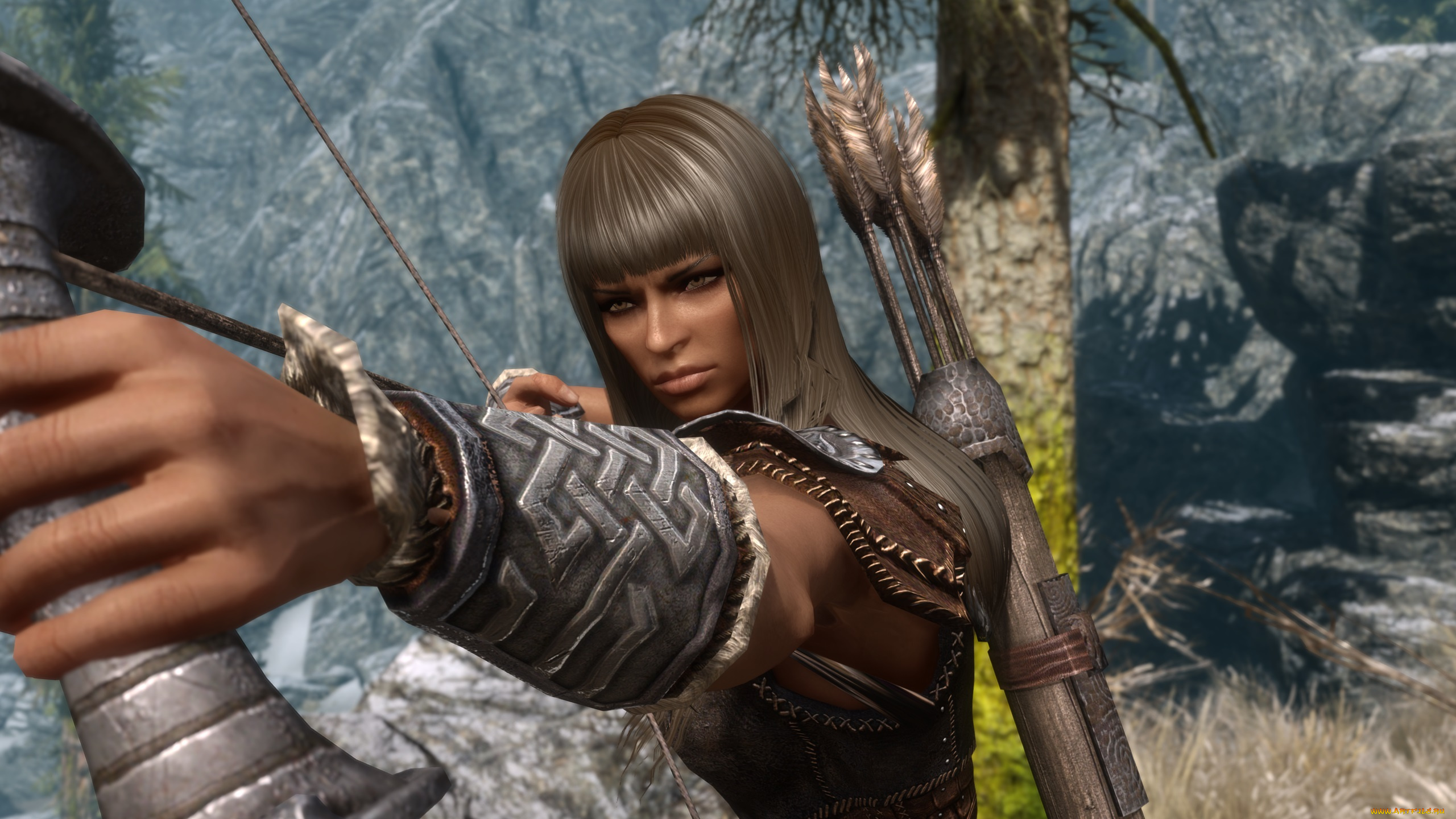 3д, графика, абстракция, , abstract, лук, взгляд, девушка