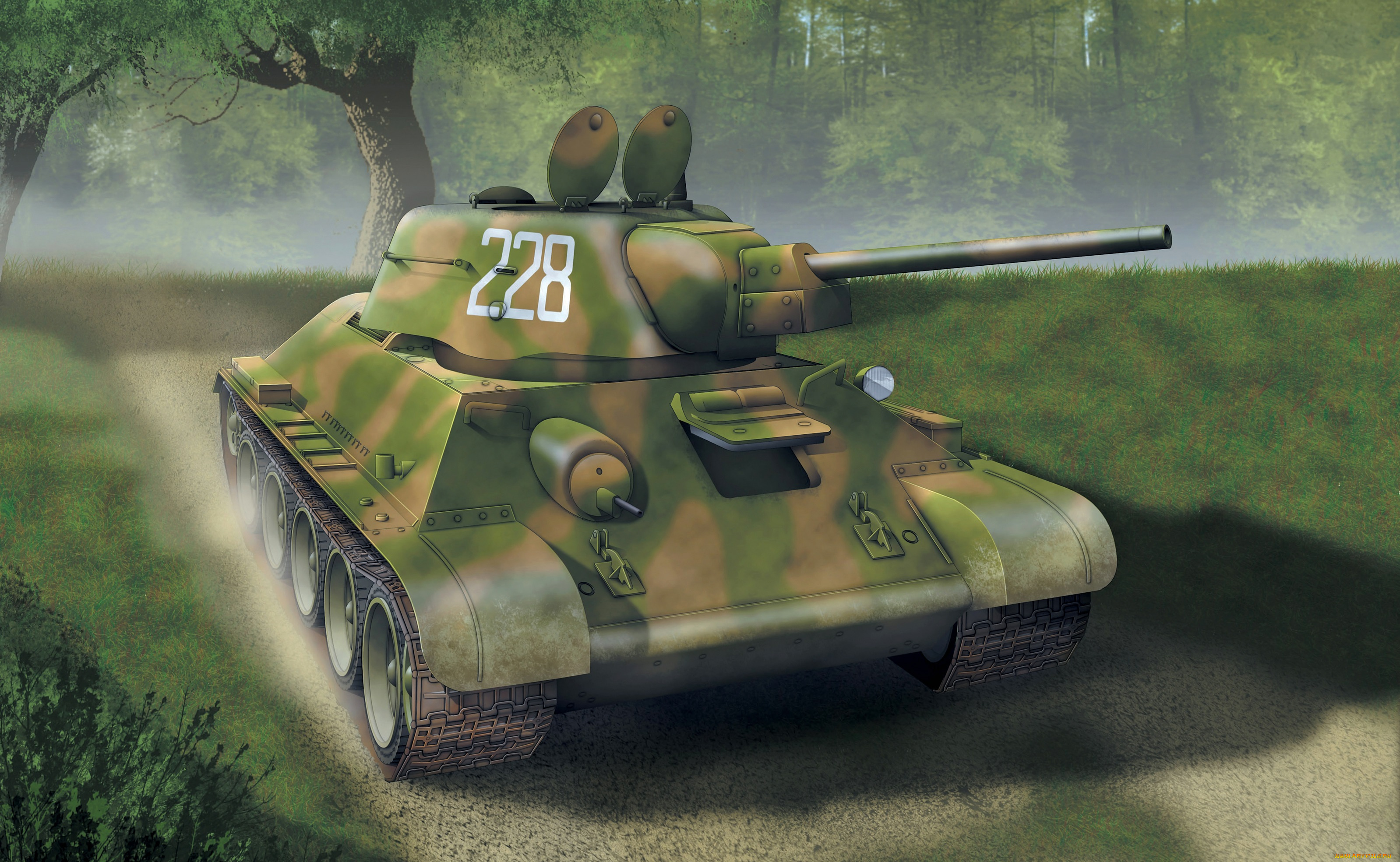 рисованные, армия, танк