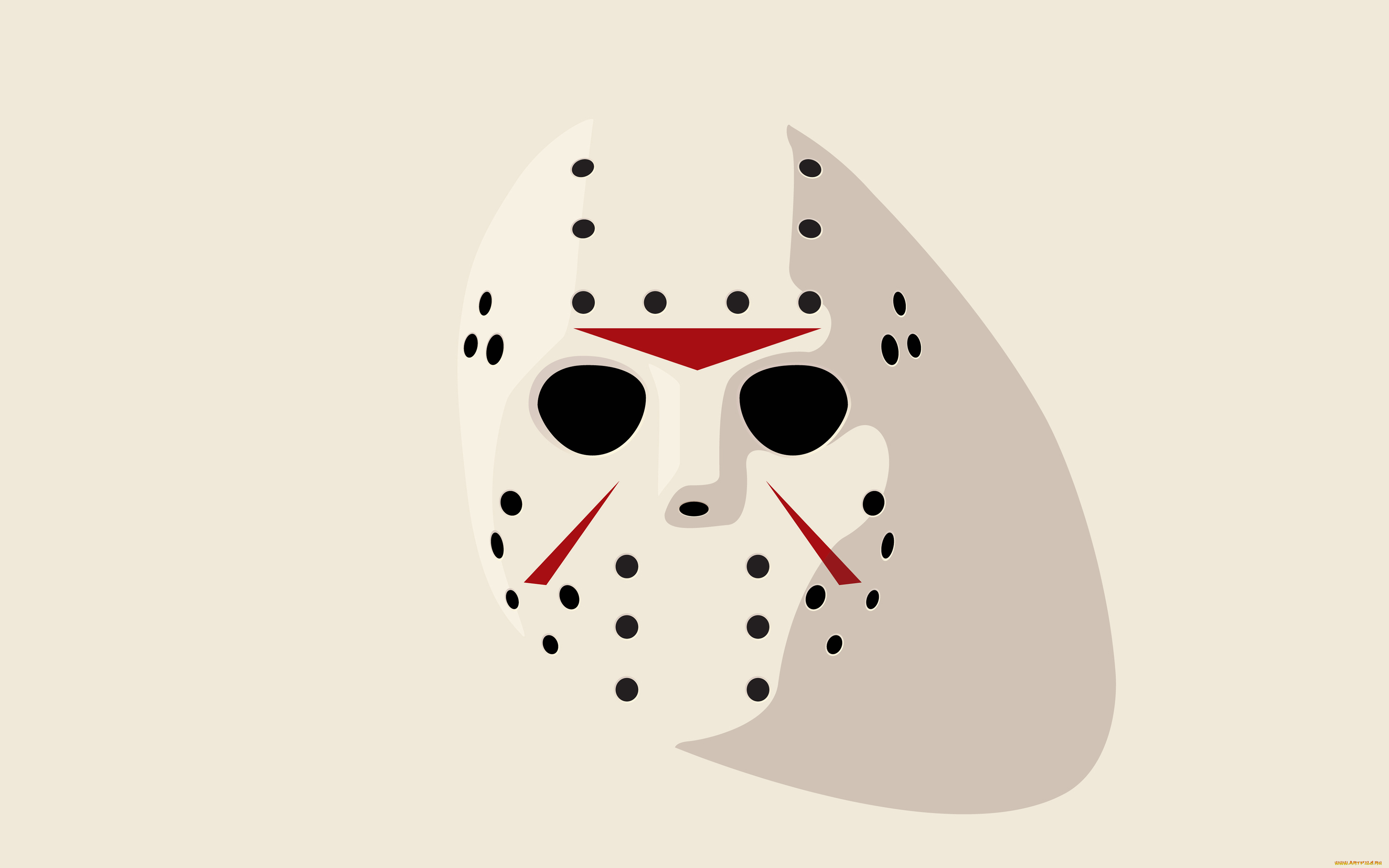 рисованные, минимализм, jason, friday, 13th, hockey, mask