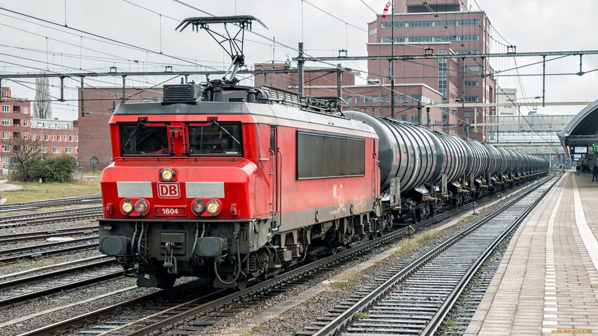 техника, электровозы, рельсы, локомотив, состав