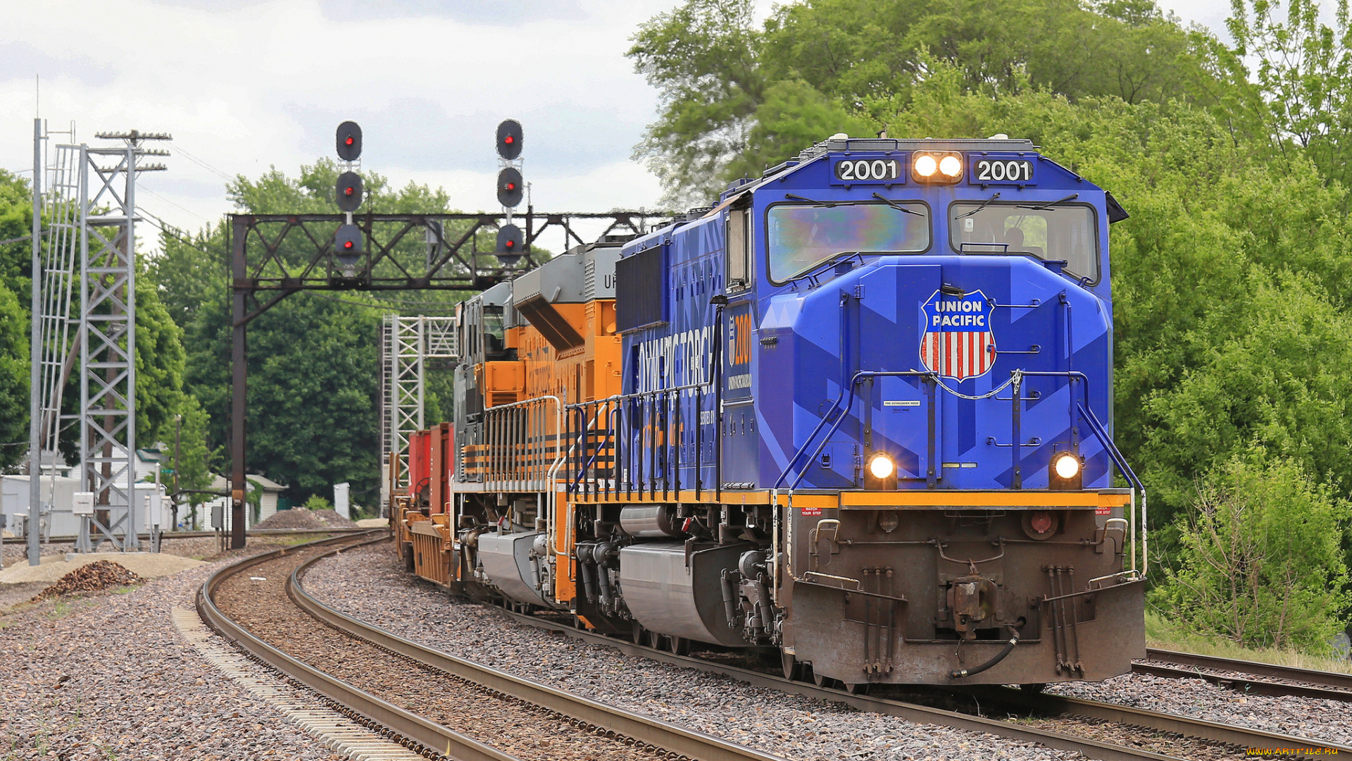 техника, поезда, рельсы, локомотив, состав