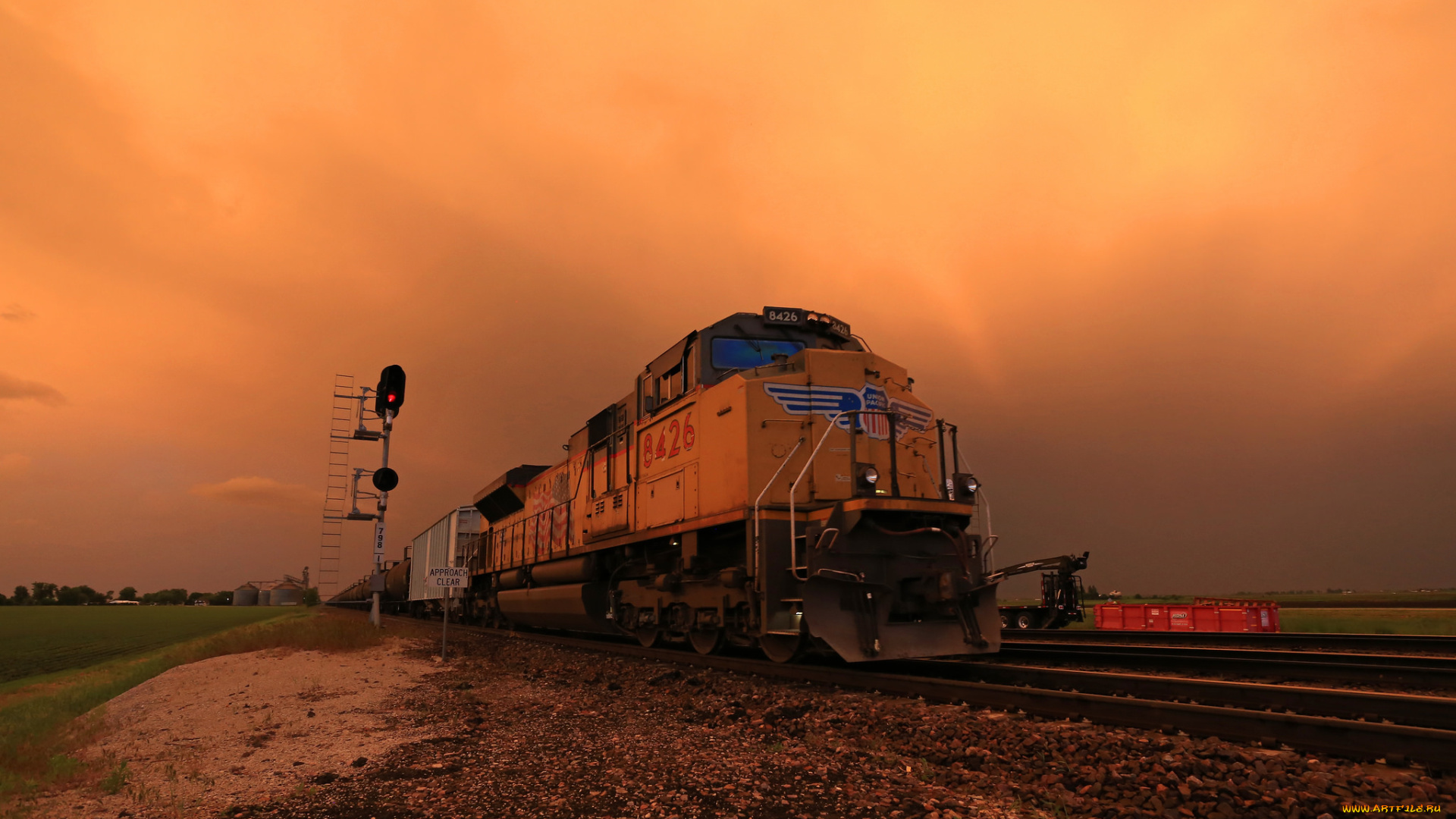 техника, поезда, рельсы, локомотив, состав