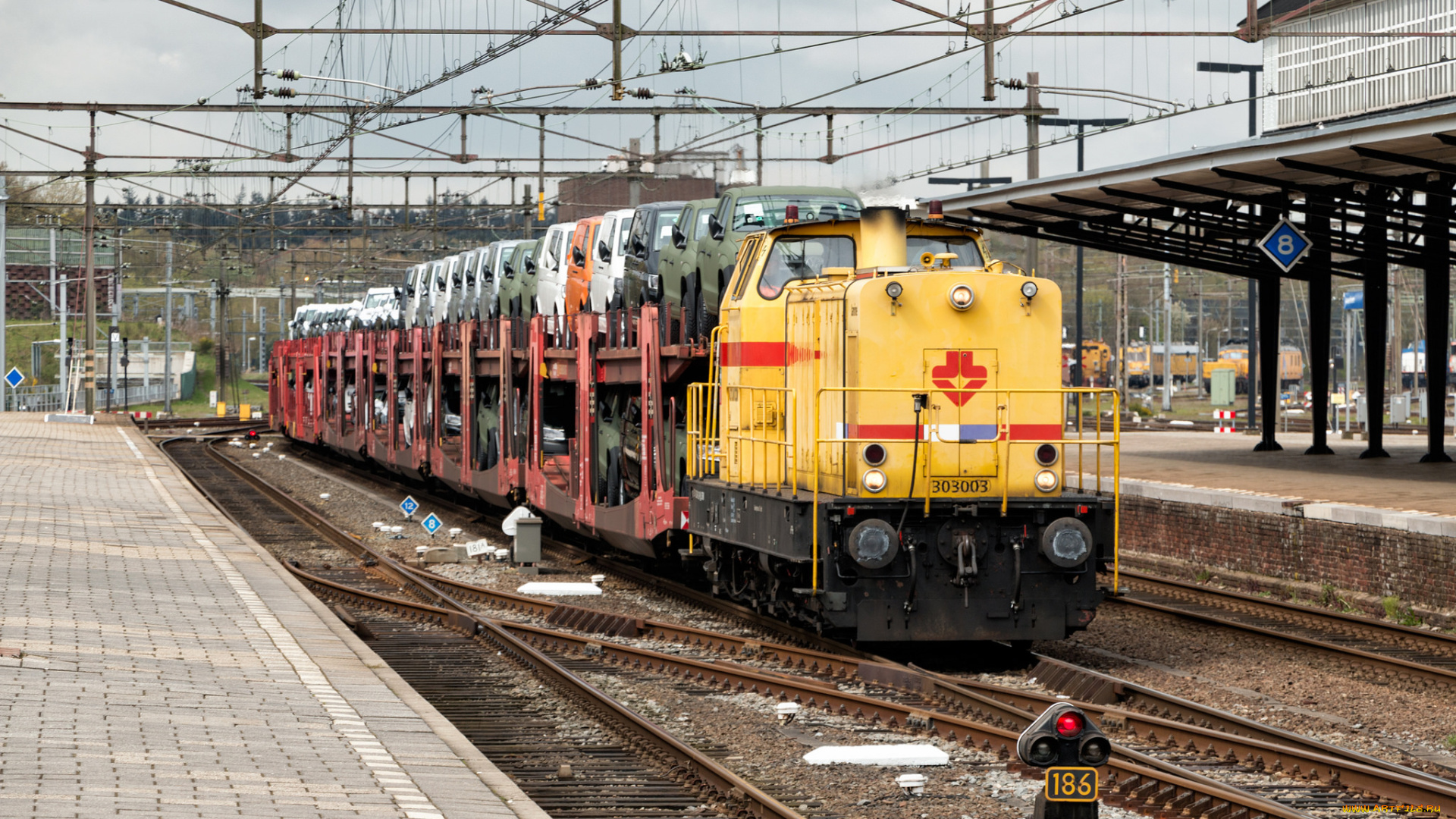 техника, поезда, рельсы, локомотив, состав