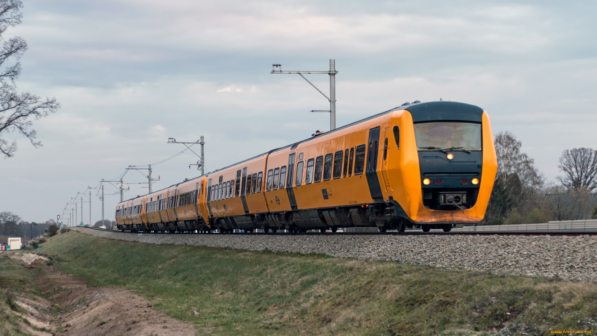 техника, поезда, рельсы, локомотив, состав