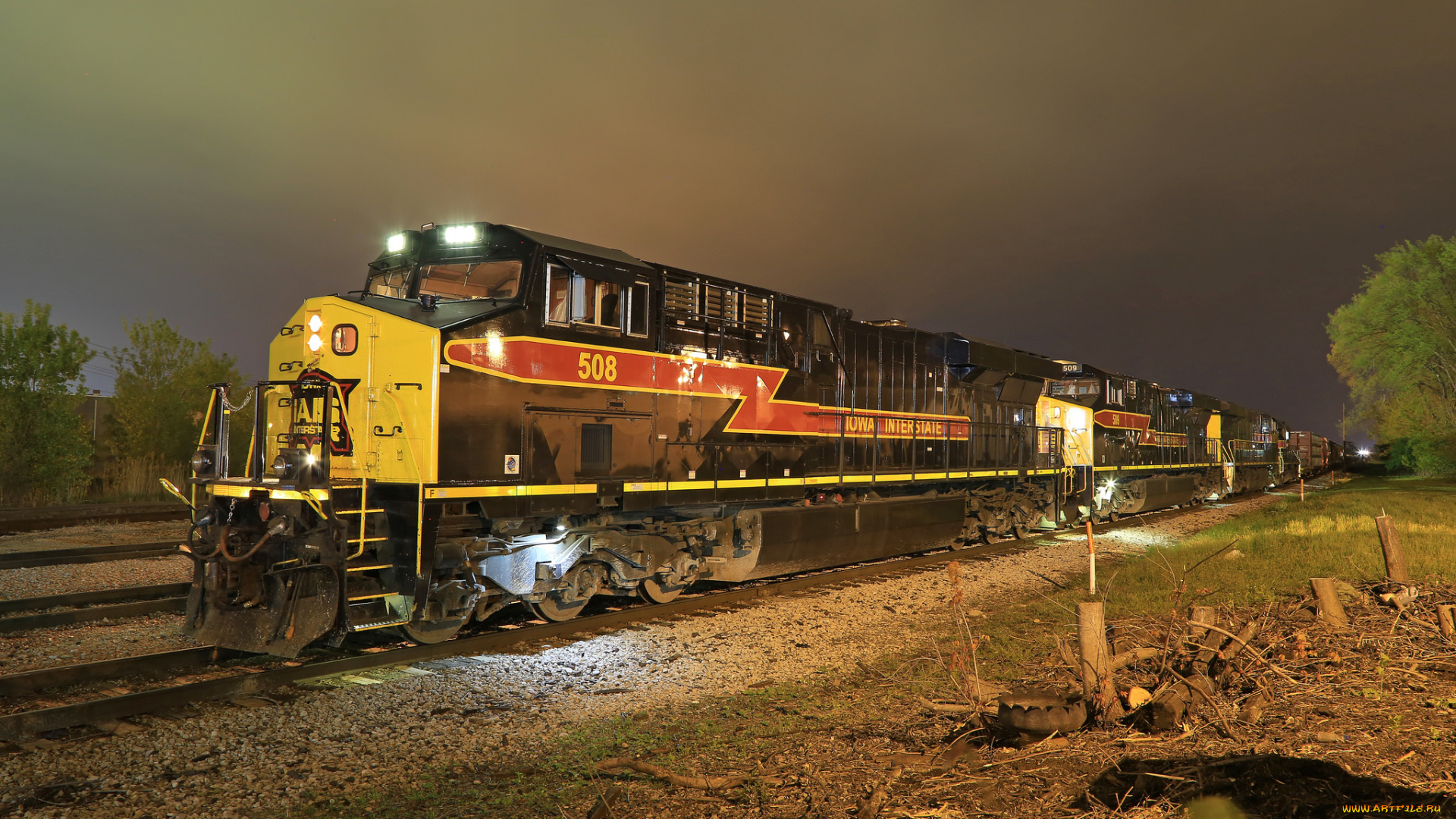 техника, поезда, рельсы, локомотив, состав