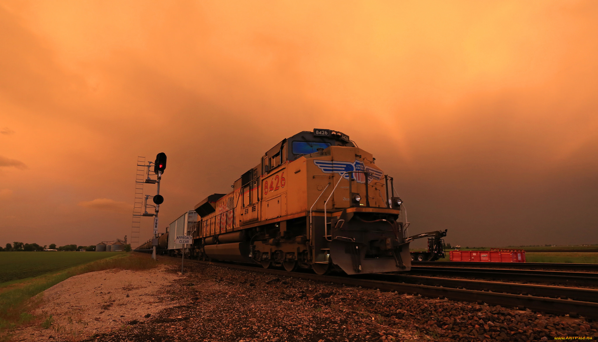 техника, поезда, рельсы, локомотив, состав