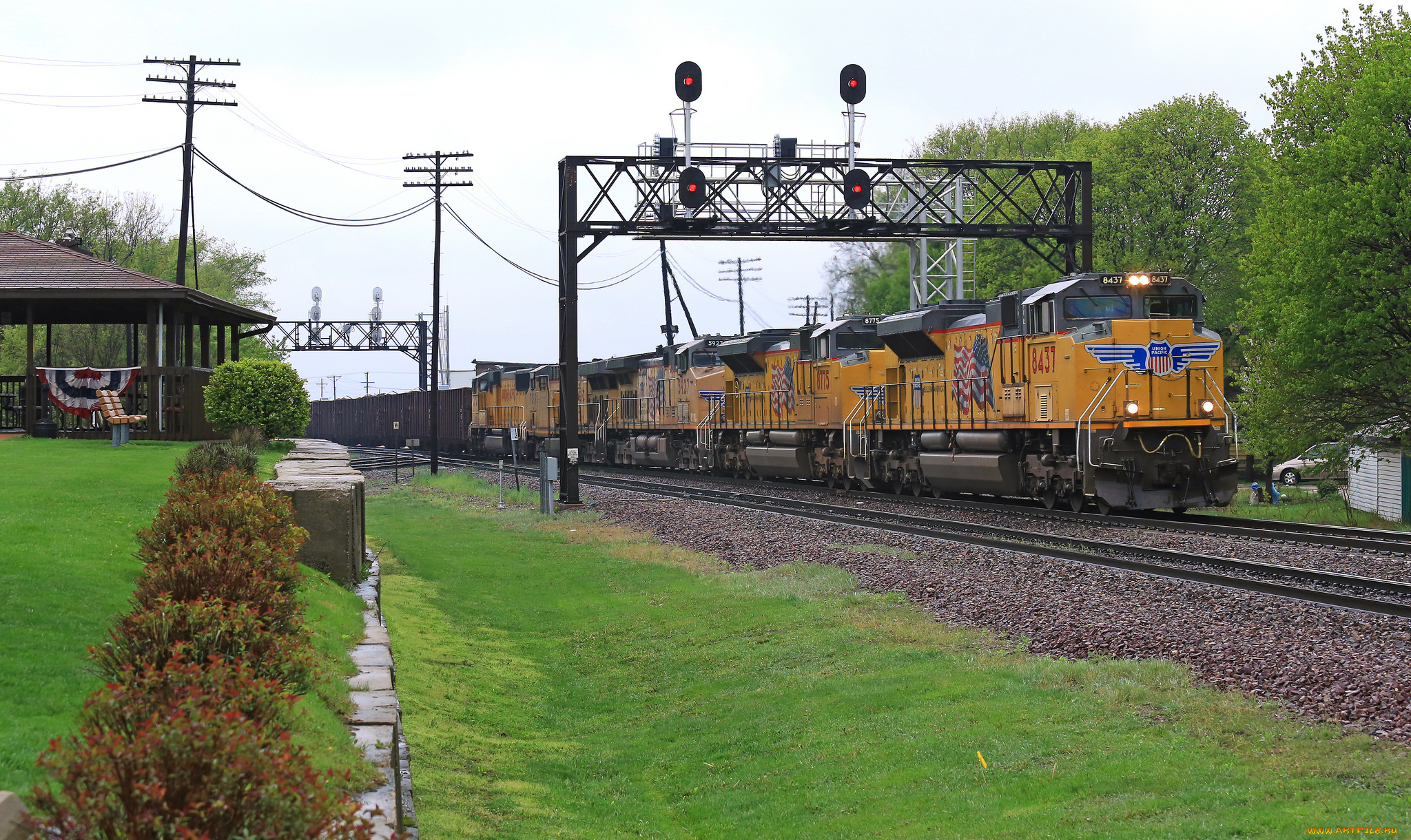 техника, поезда, рельсы, локомотив, состав