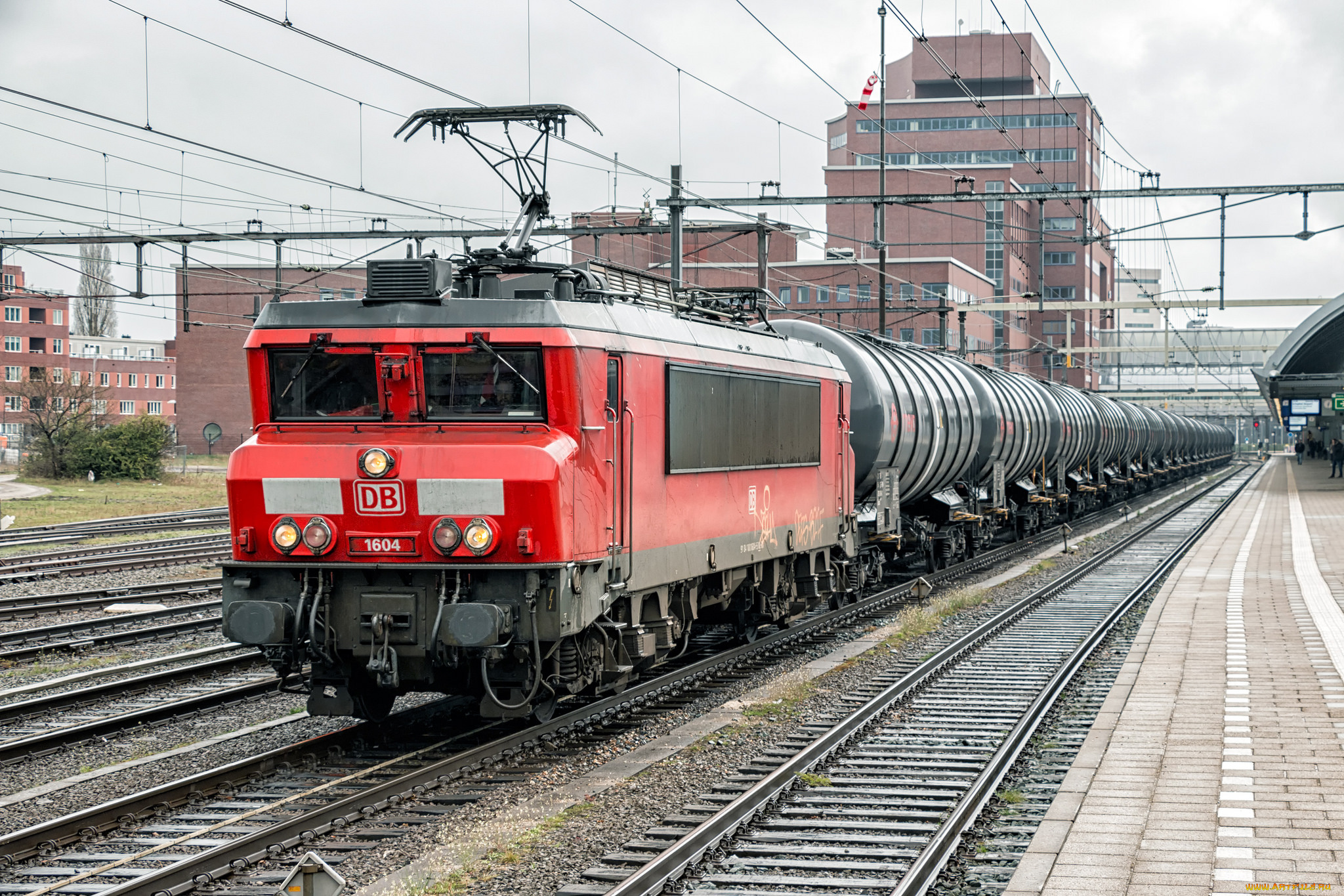 техника, электровозы, рельсы, локомотив, состав