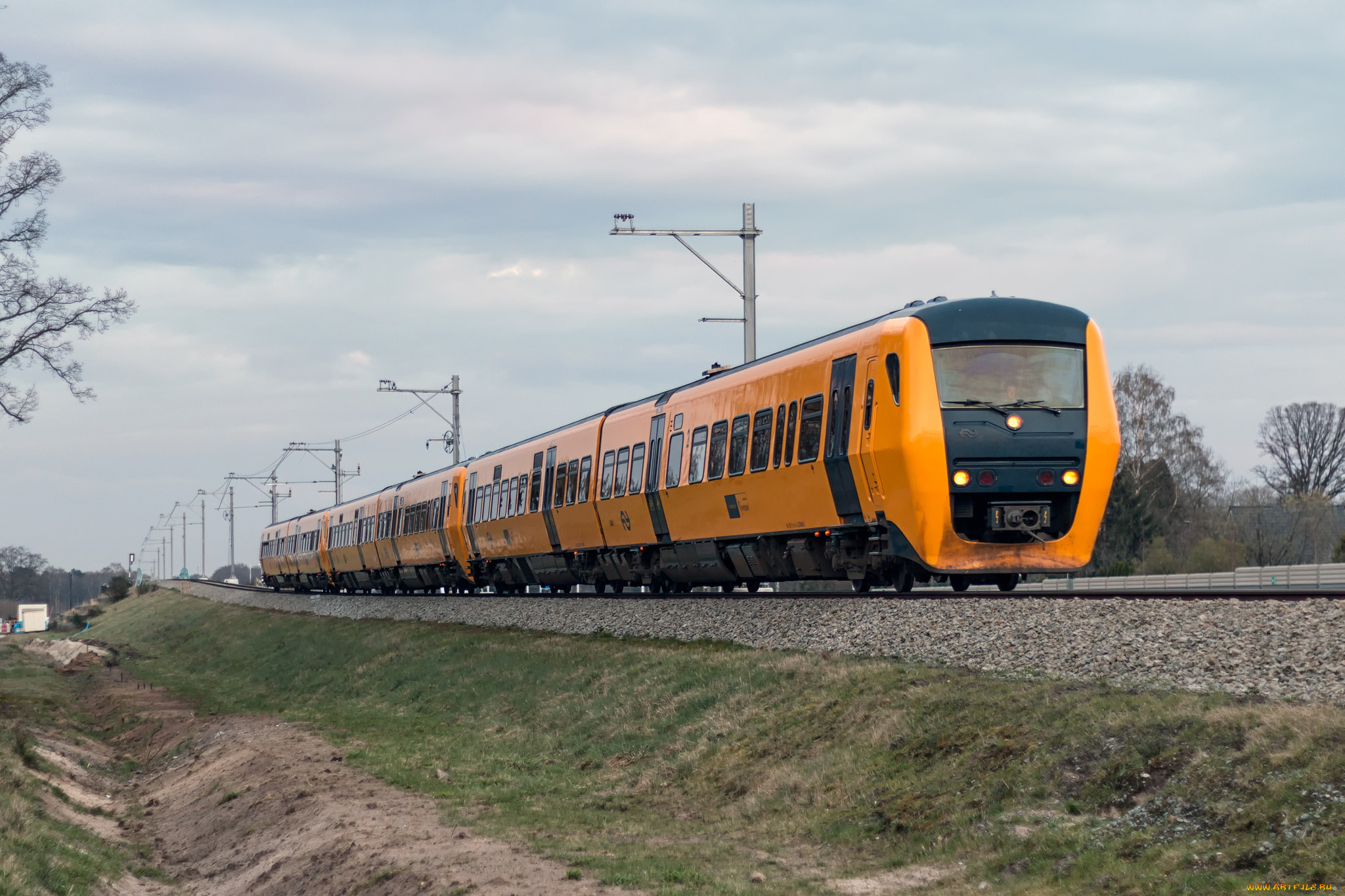 техника, поезда, рельсы, локомотив, состав