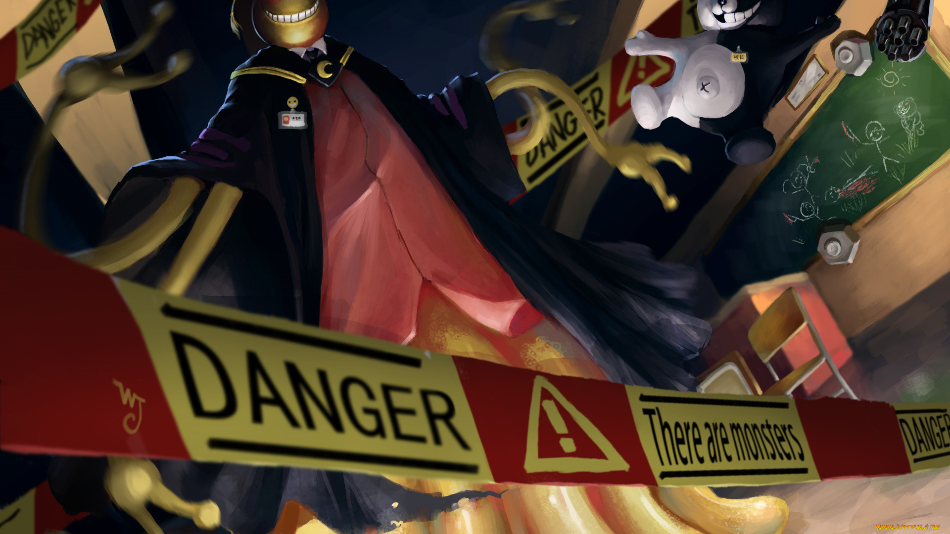 аниме, ansatsu, kyoushitsu, коро