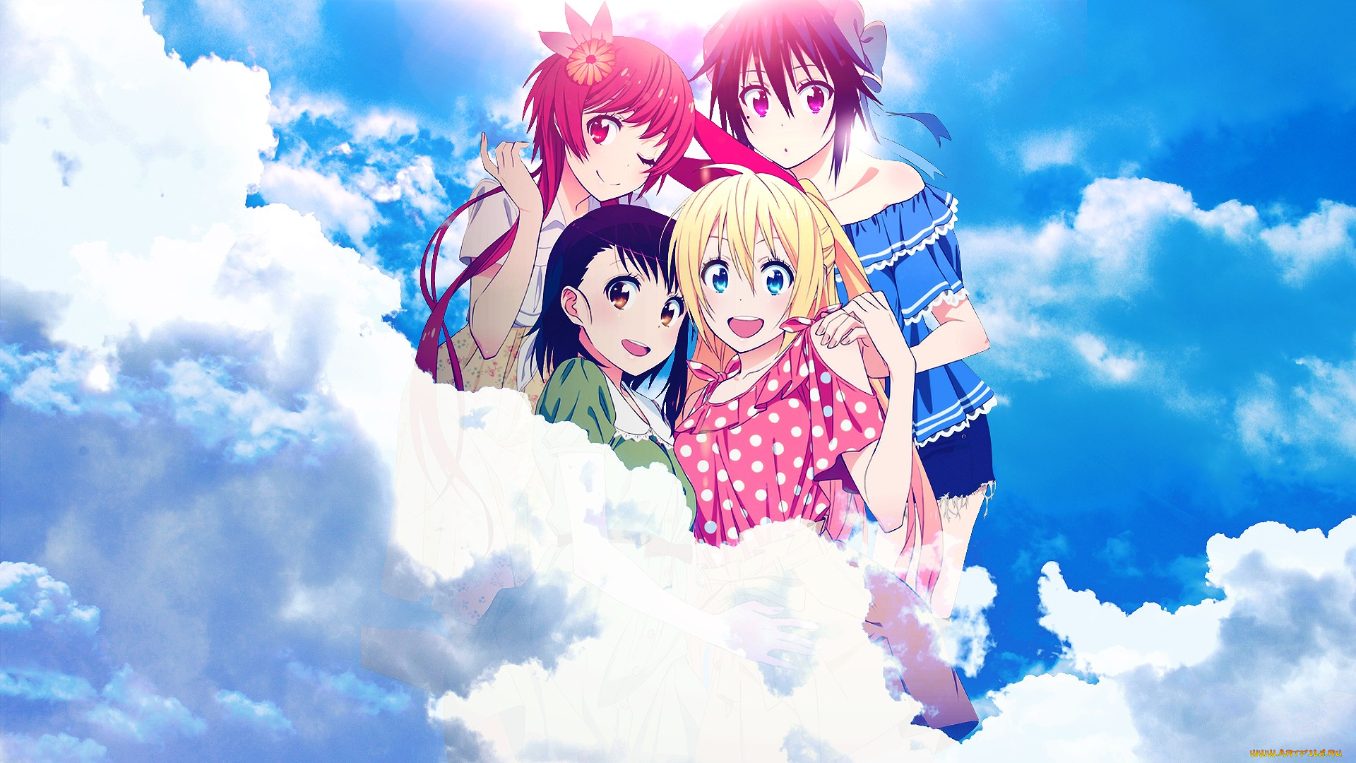 аниме, nisekoi, anime, tsugumi, seishirou, kirisaki, chitoge