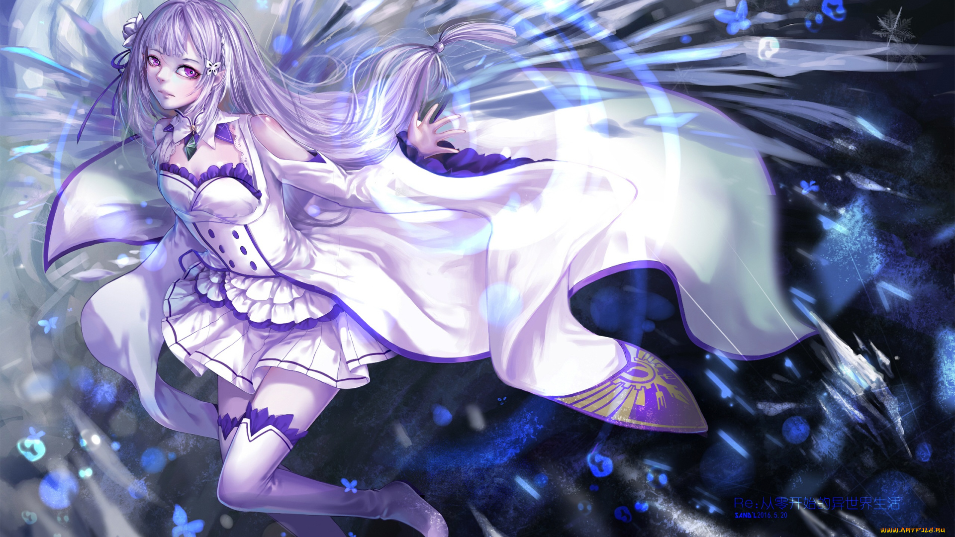 аниме, re, , zero, kara, hajimeru, isekai, seikatsu, эмилия