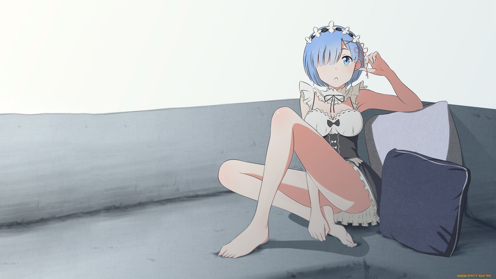 аниме, re, , zero, kara, hajimeru, isekai, seikatsu, рем