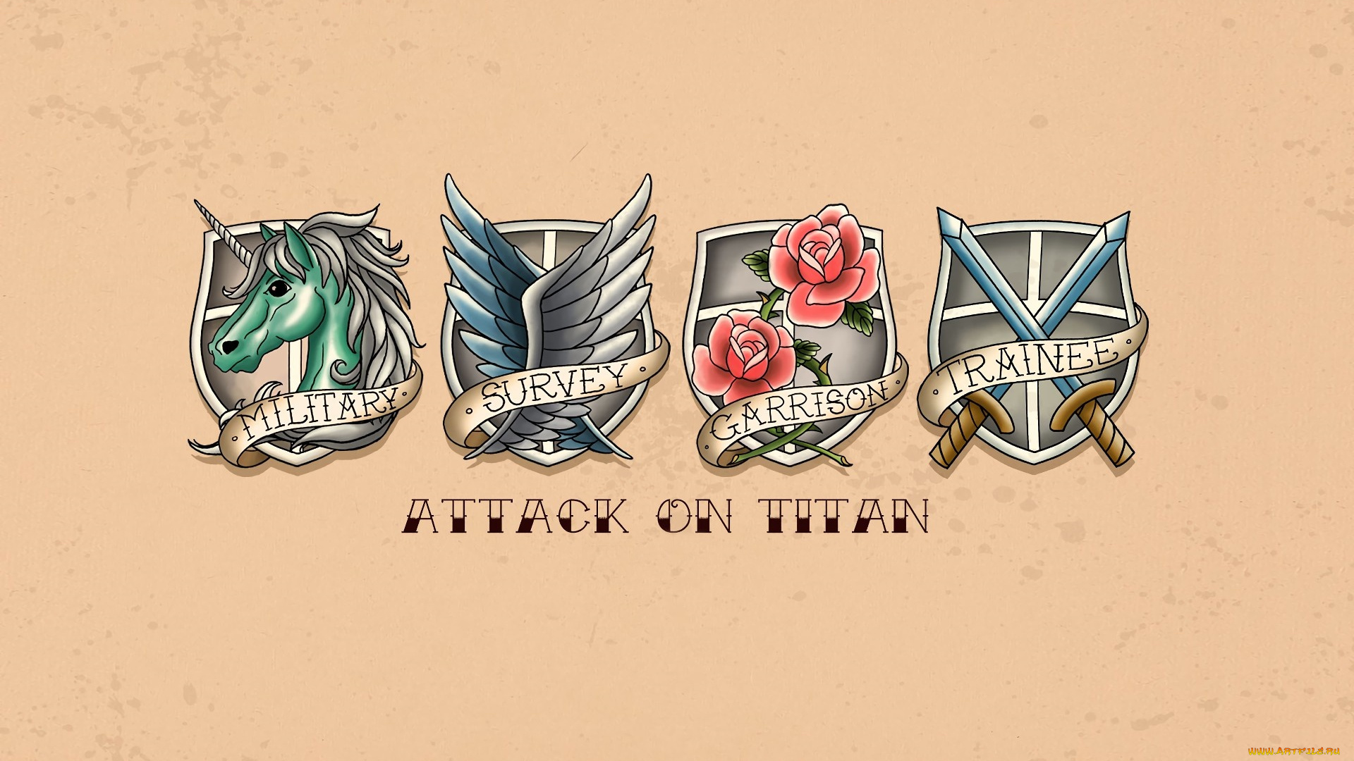 аниме, shingeki, no, kyojin, attack, on, titan