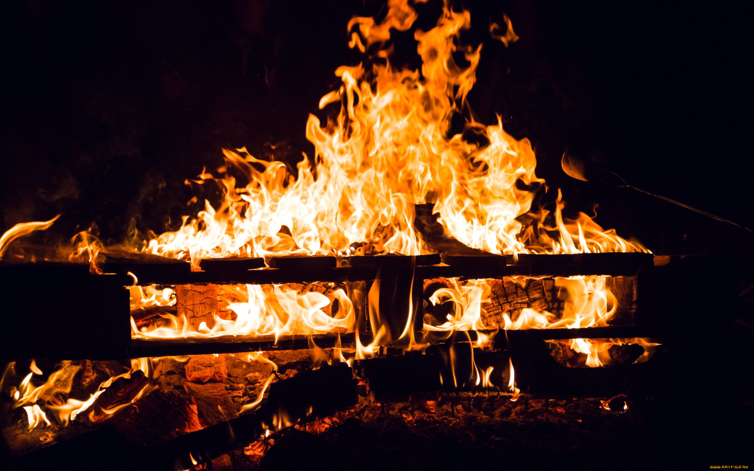 природа, огонь, пламя