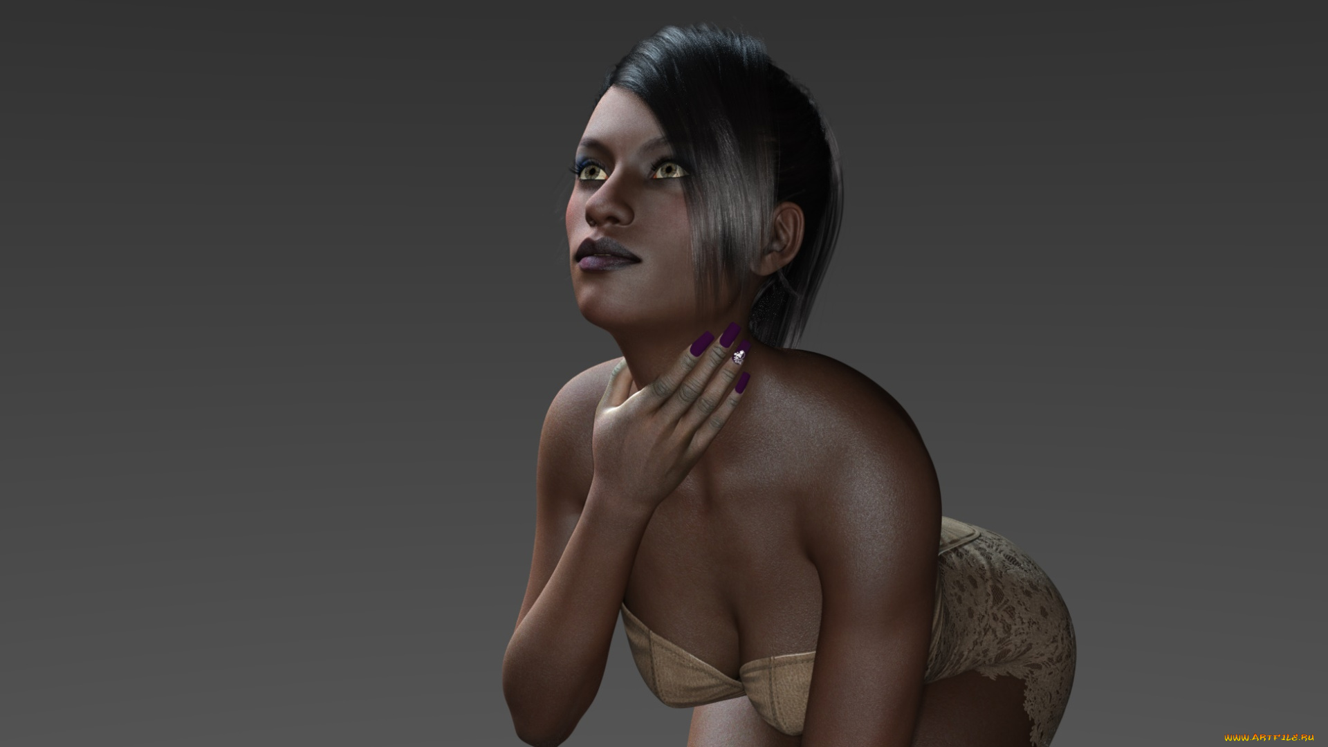 3д, графика, фантазия, , fantasy, взгляд, девушка, фон