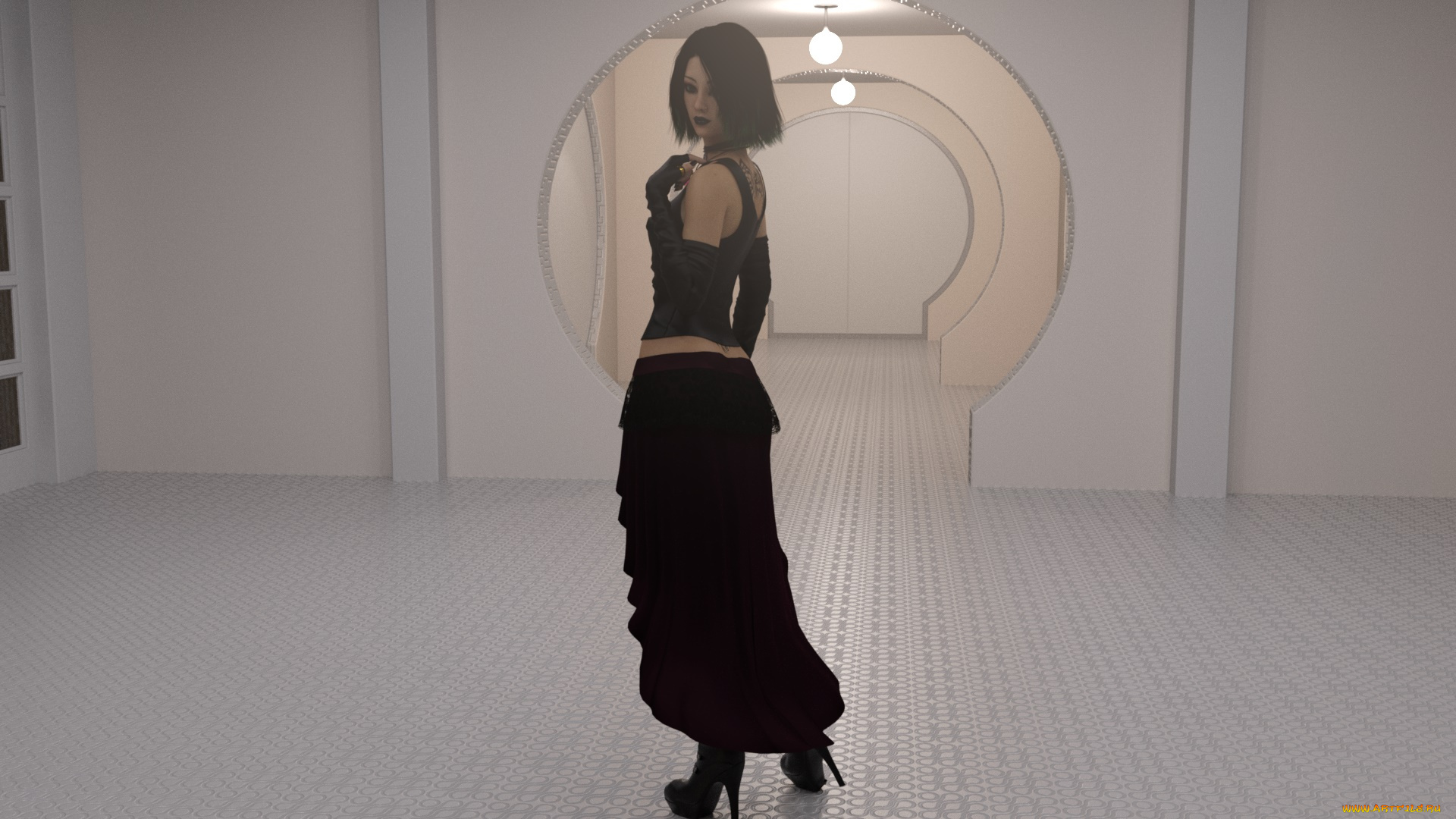 3д, графика, люди, , people, девушка, взгляд, фон