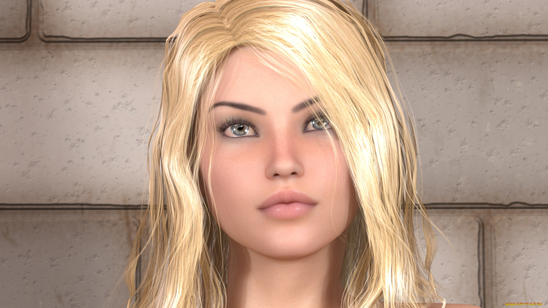 3д, графика, портрет, , portraits, девушка, взгляд, фон