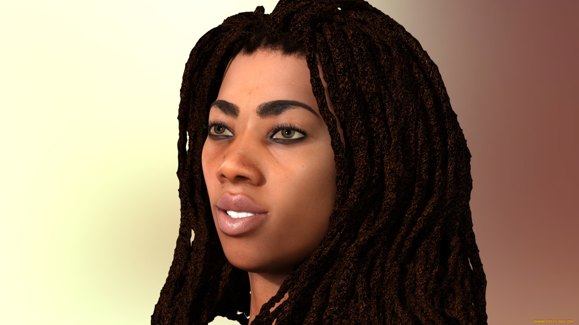 3д, графика, портрет, , portraits, девушка, взгляд, фон