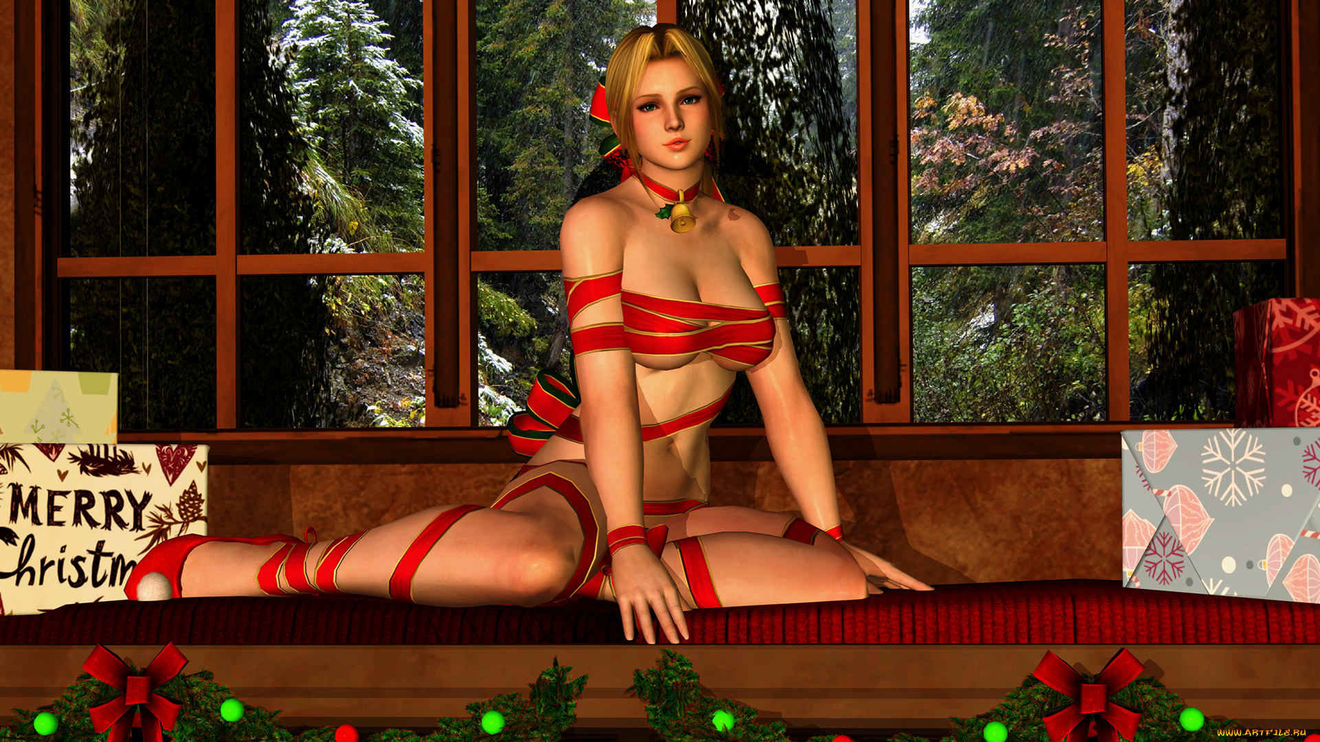 3д, графика, праздники, , holidays, фон, взгляд, девушка