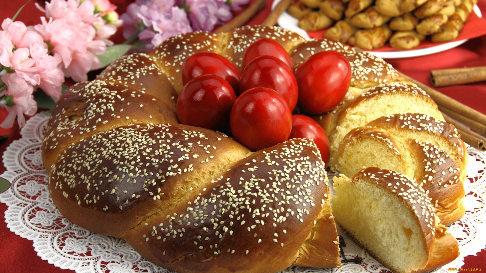 праздничные, пасха, яйца, кулич, крашенки