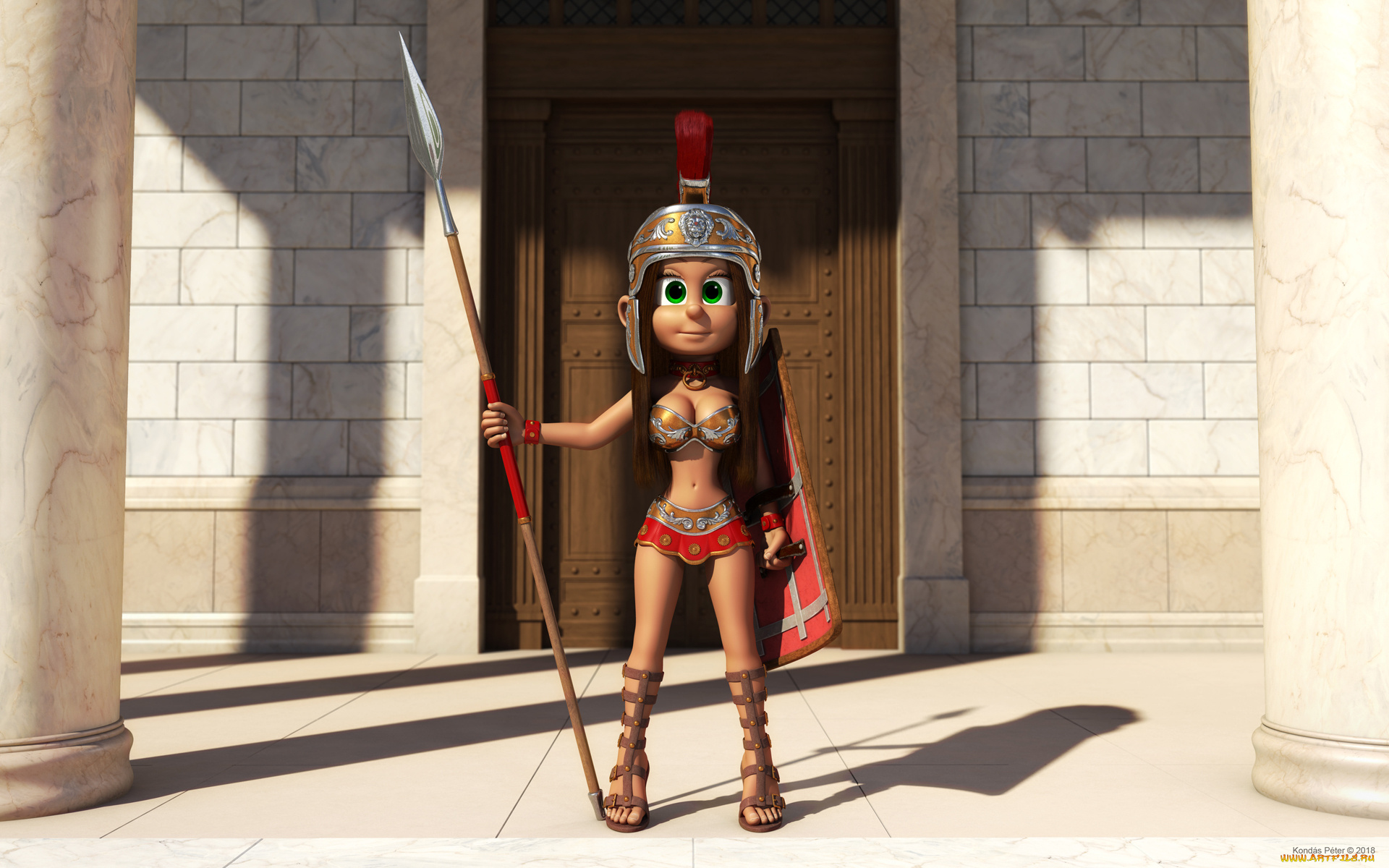 3д, графика, мультфильмы, и, в, игры, девушка, planet, 51, фон, взгляд