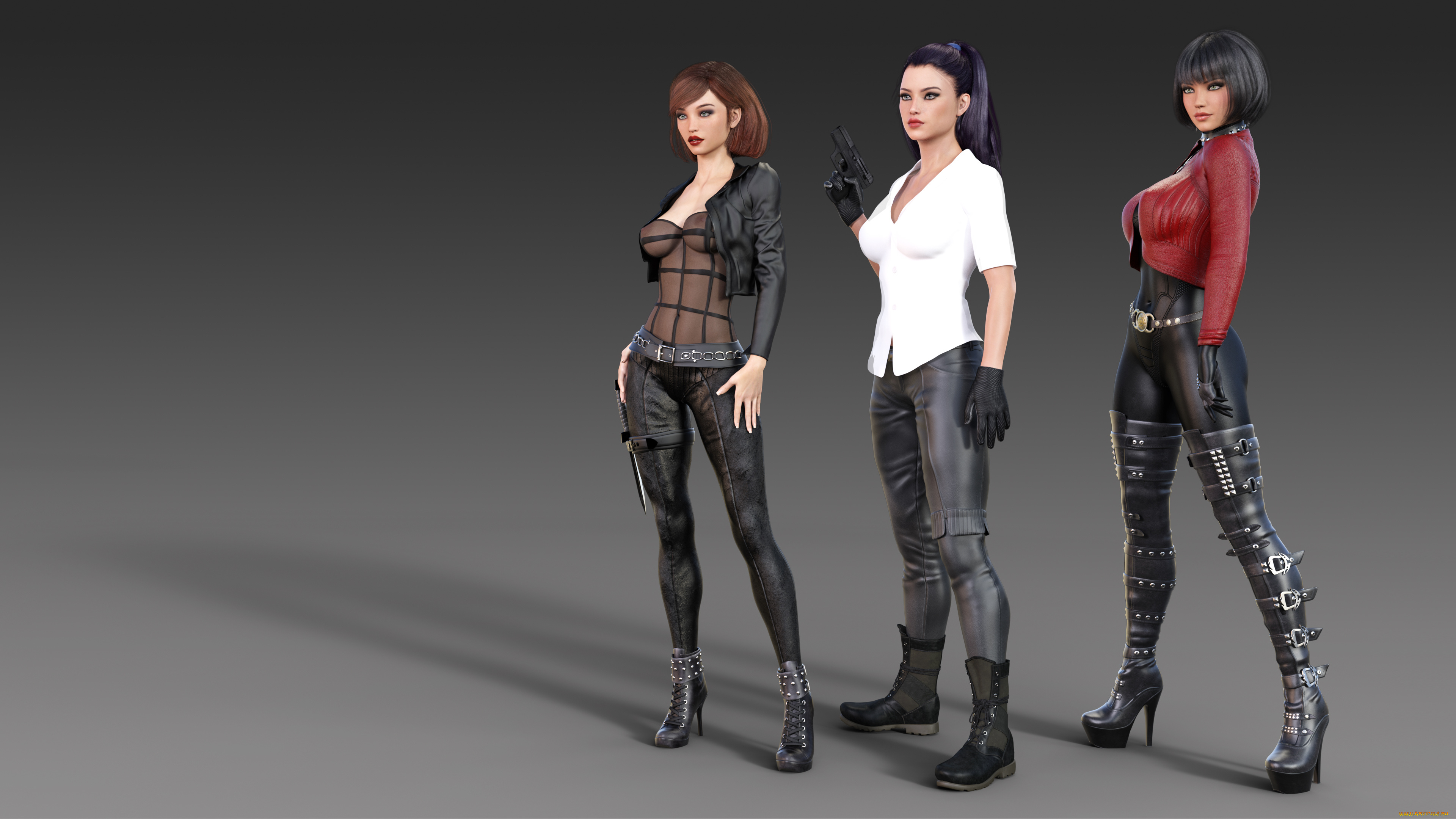 3д, графика, фантазия, , fantasy, взгляд, девушки, фон