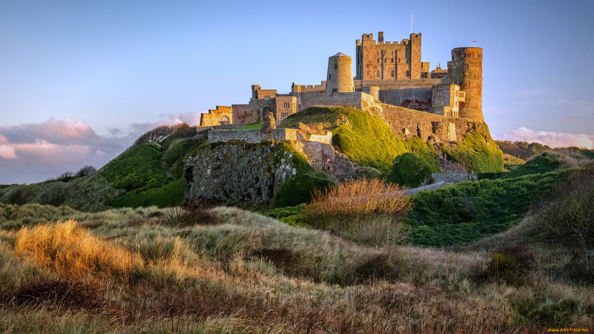 bamburgh, castle, города, замки, англии, bamburgh, castle