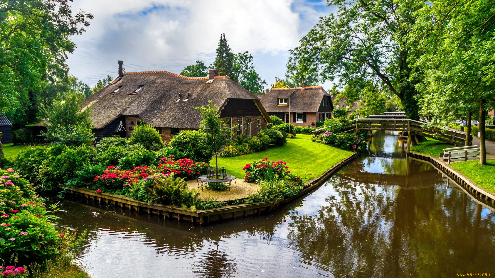 giethoorn, netherlands, города, -, улицы, , площади, , набережные