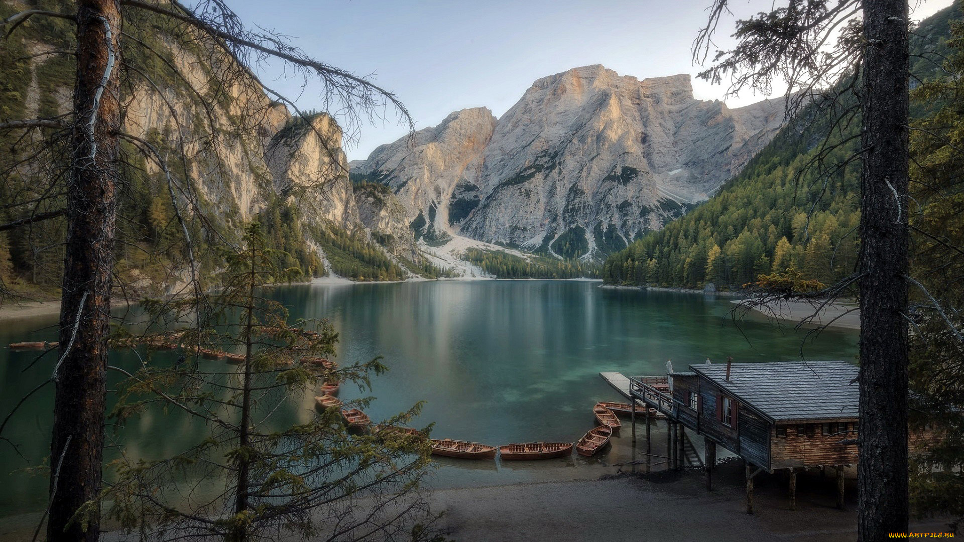 корабли, лодки, , шлюпки, горы, озеро, мостки