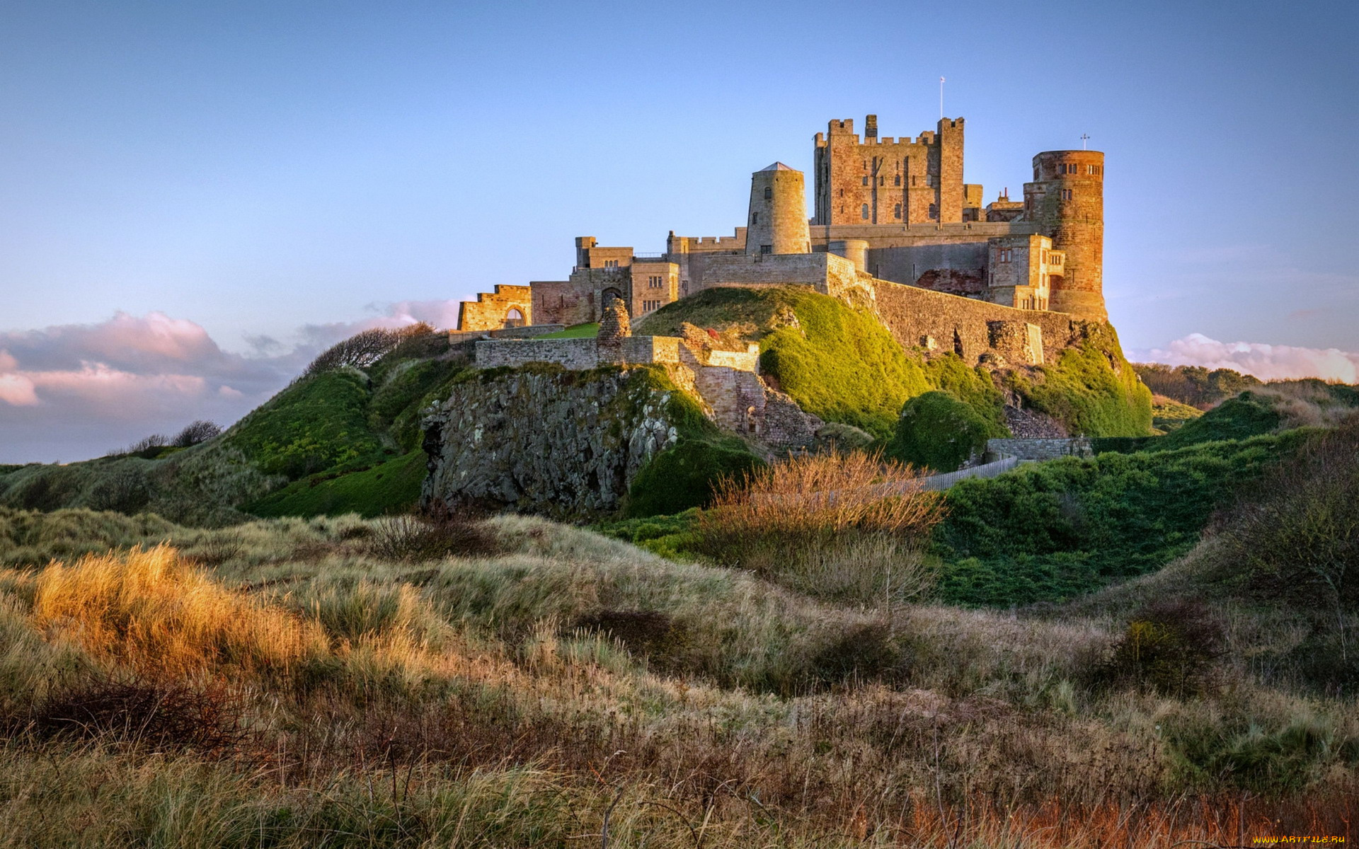 bamburgh, castle, города, замки, англии, bamburgh, castle
