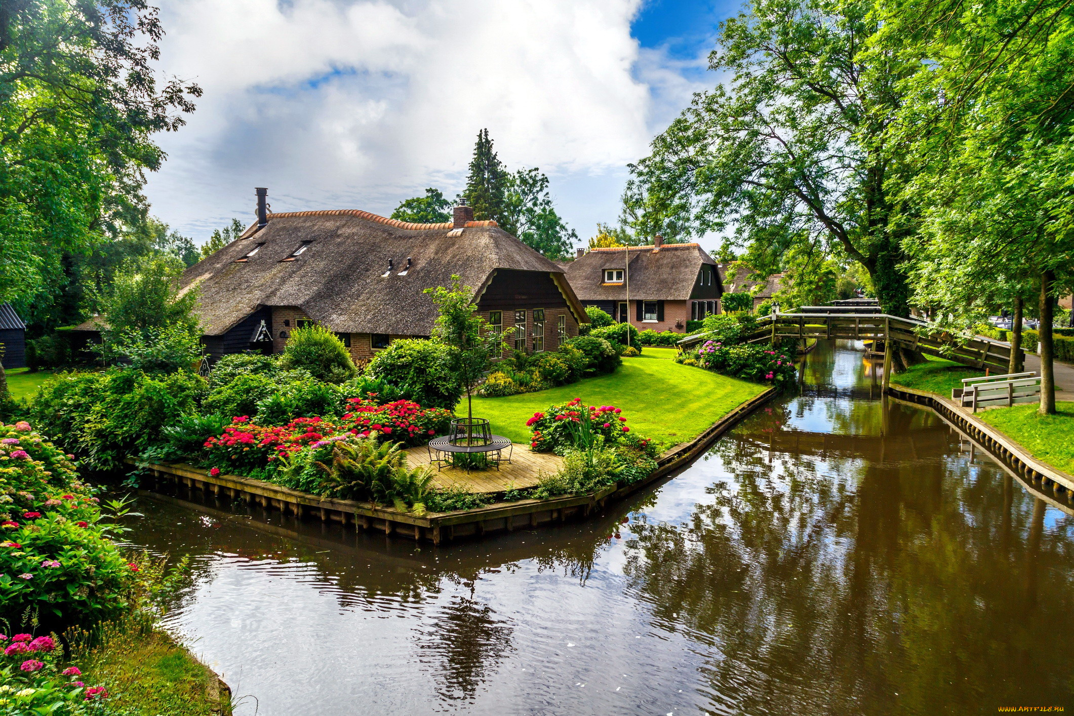 giethoorn, netherlands, города, -, улицы, , площади, , набережные