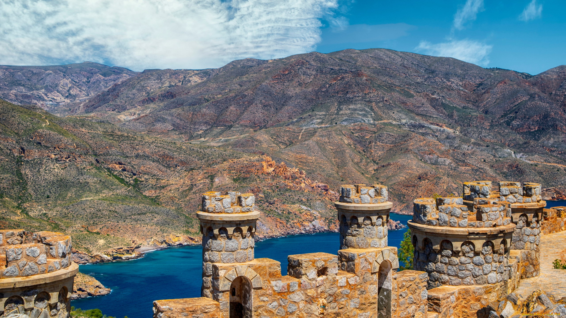 bater&, 237, a, de, castillitos, , murcia, города, -, дворцы, , замки, , крепости, горы, крепость, башни